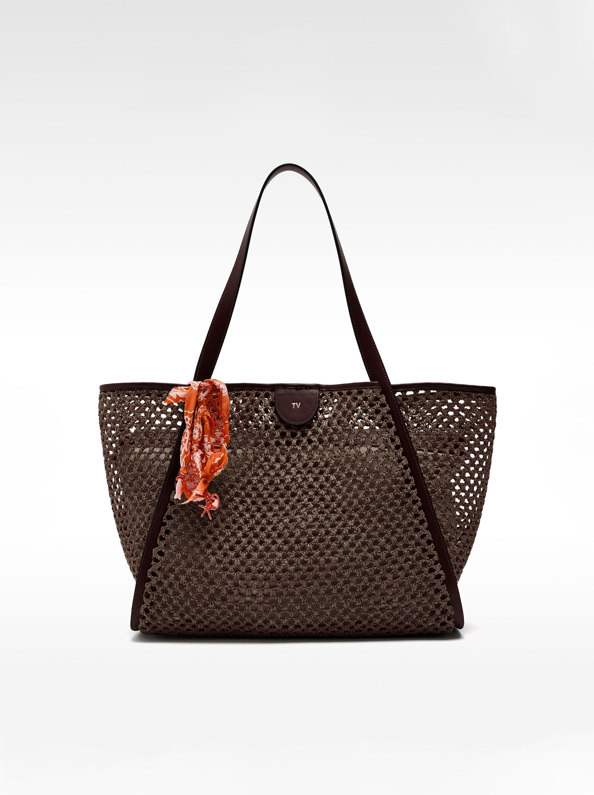 Bolso Shopper De Efecto Rafia Con Bolsa Extraíble
