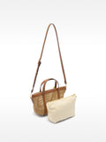 Bolso Tote Con Efecto Rafia Y Bolsa Extraíble