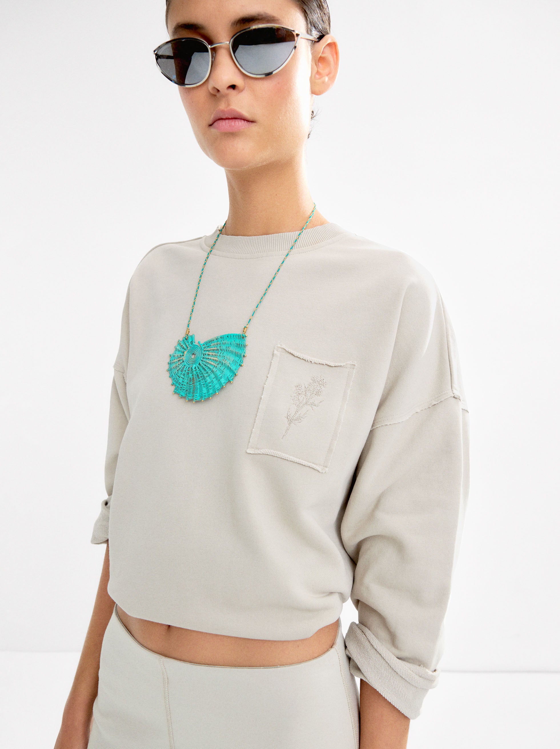 Sudadera Con Algodón Y Bordado
