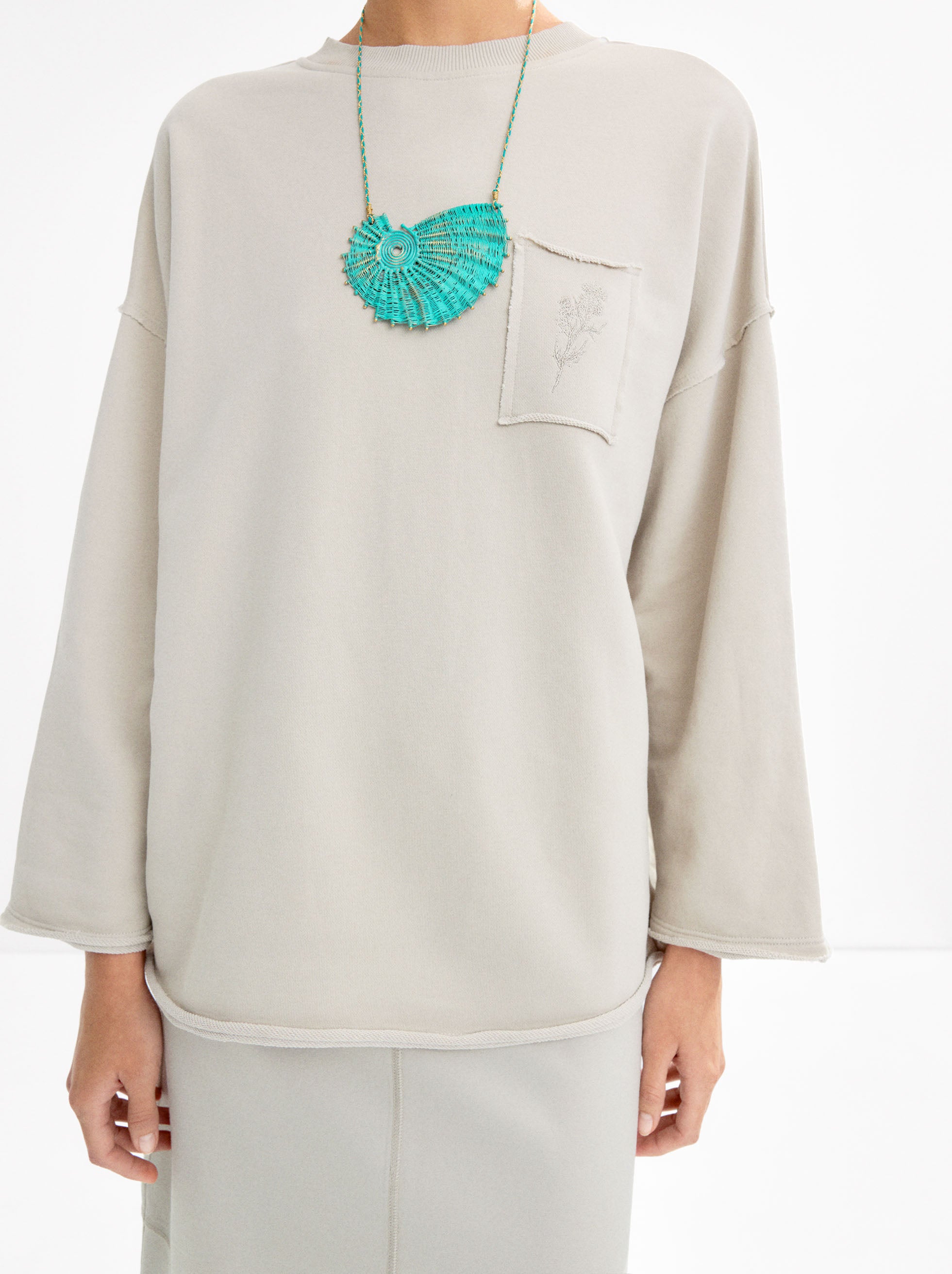 Sudadera Con Algodón Y Bordado