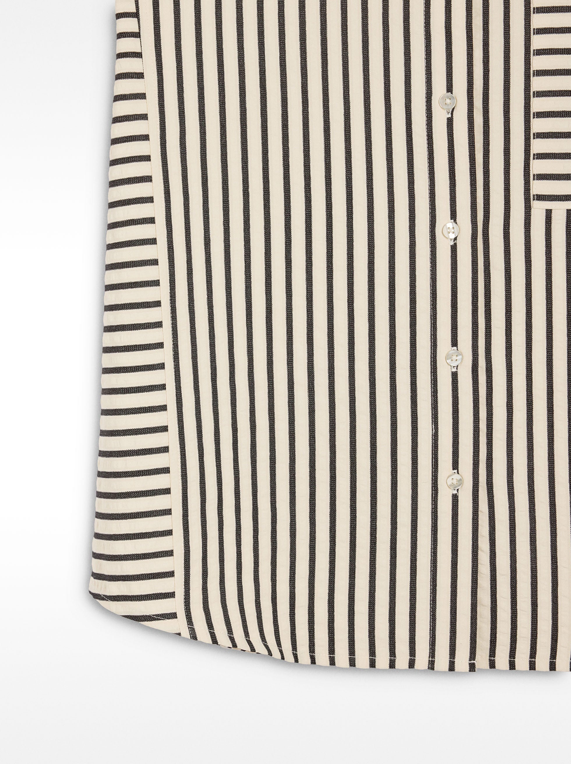 Camisa De Rayas De Manga Corta