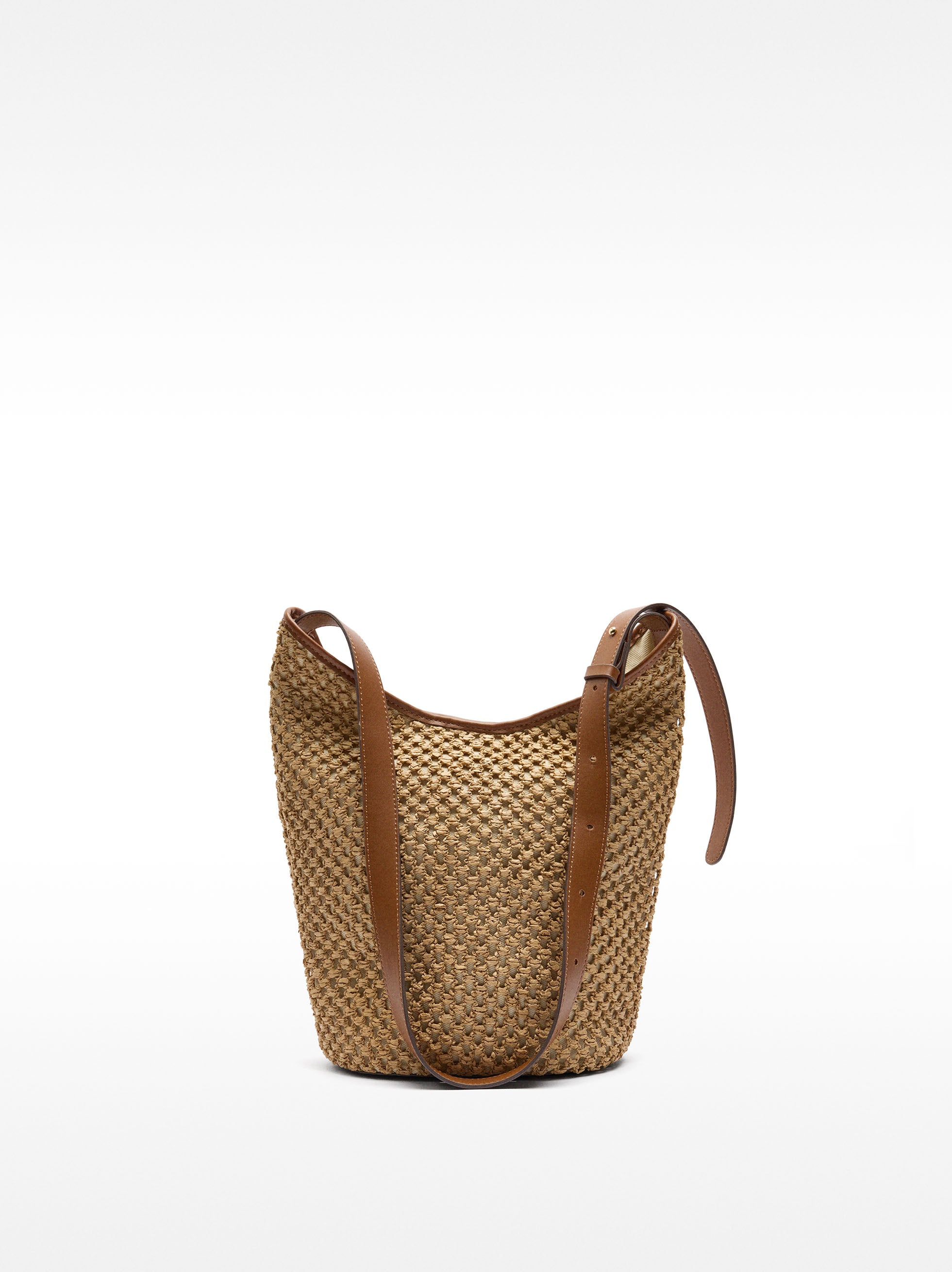 Bolso Bombonera Con Efecto Rafia Y Bolsa Extraíble M