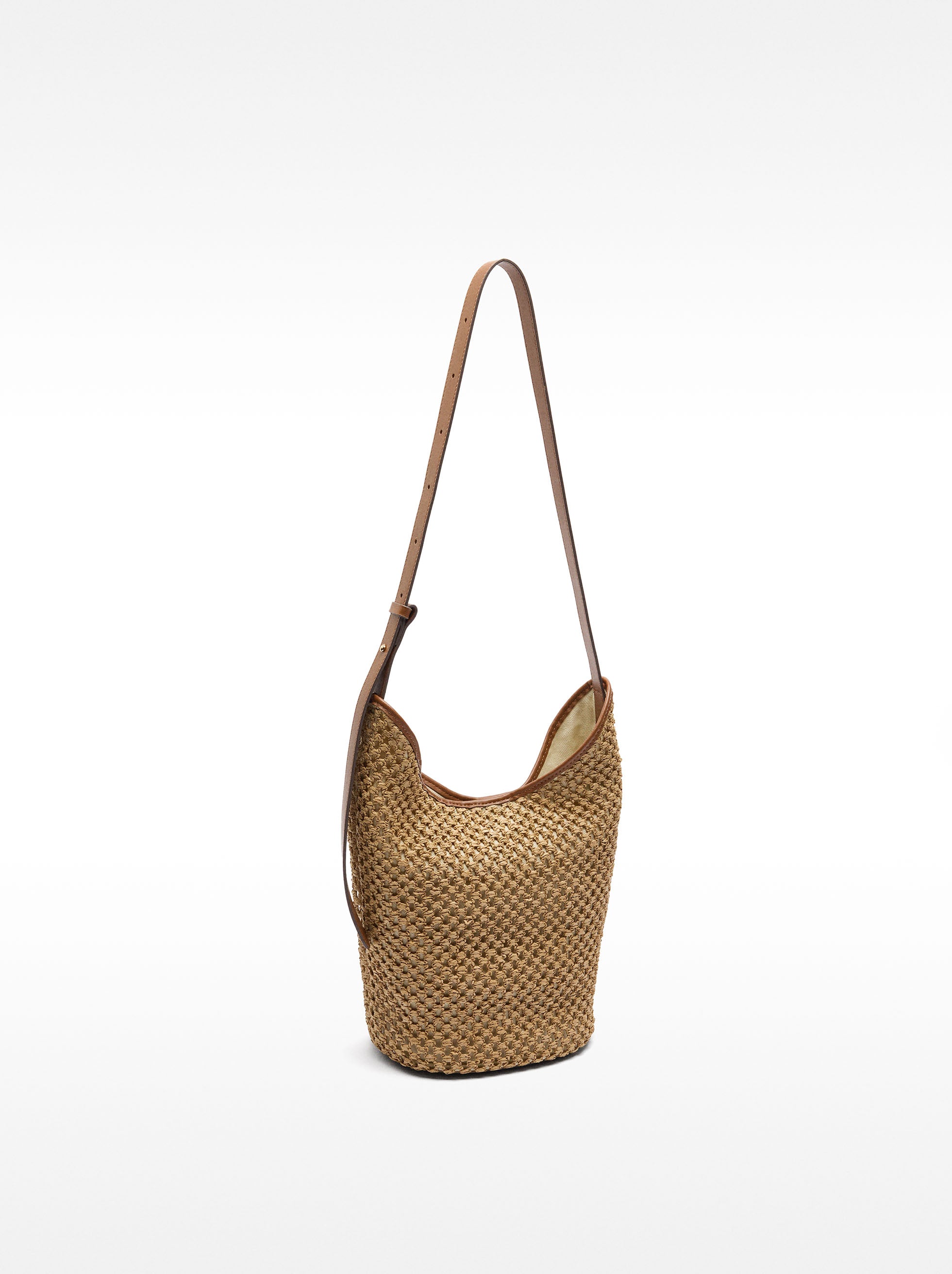 Bolso Bombonera Con Efecto Rafia Y Bolsa Extraíble M