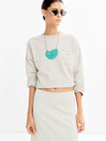 Falda Midi Con Pespuntes