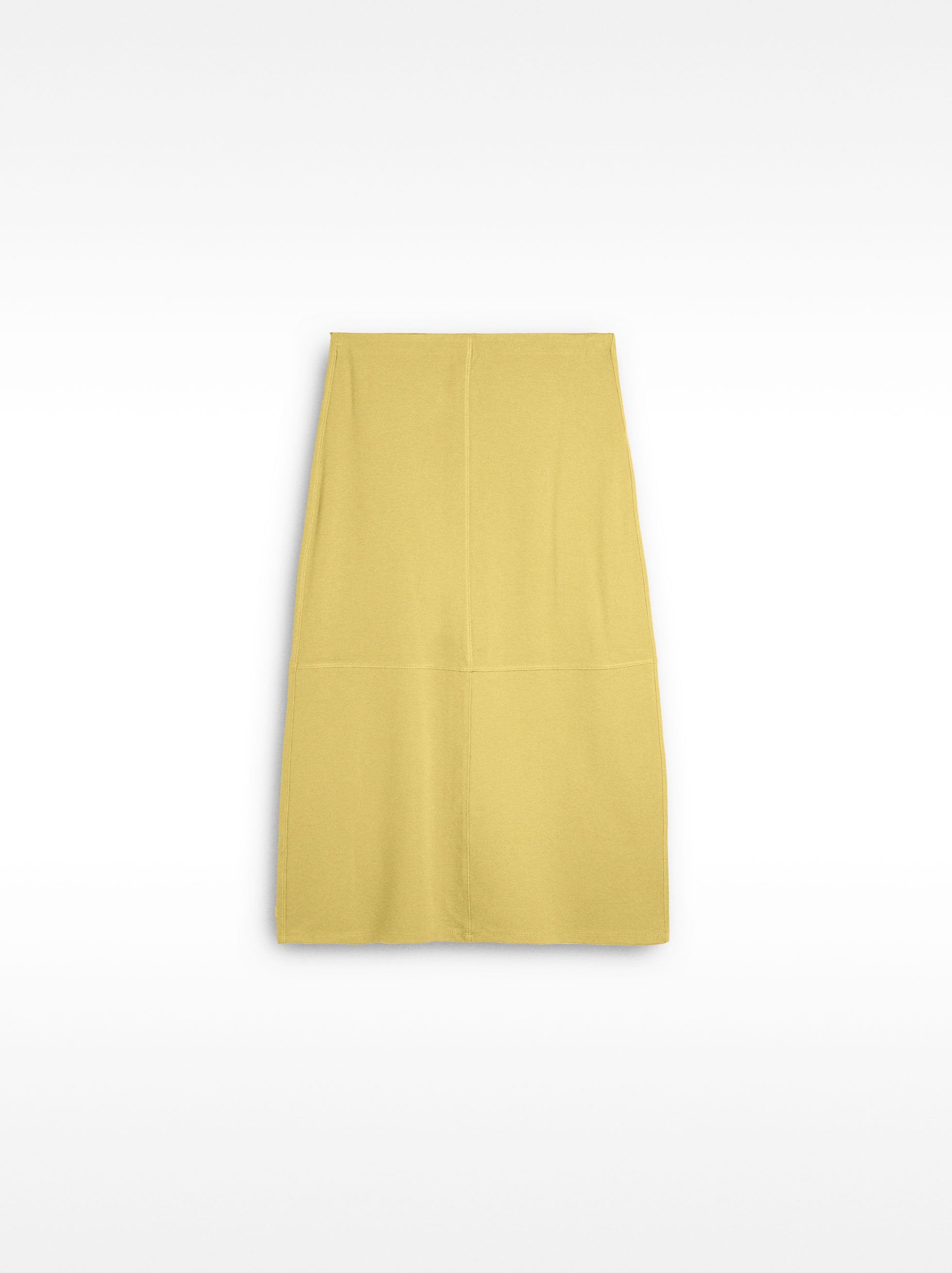 Falda Midi Con Pespuntes