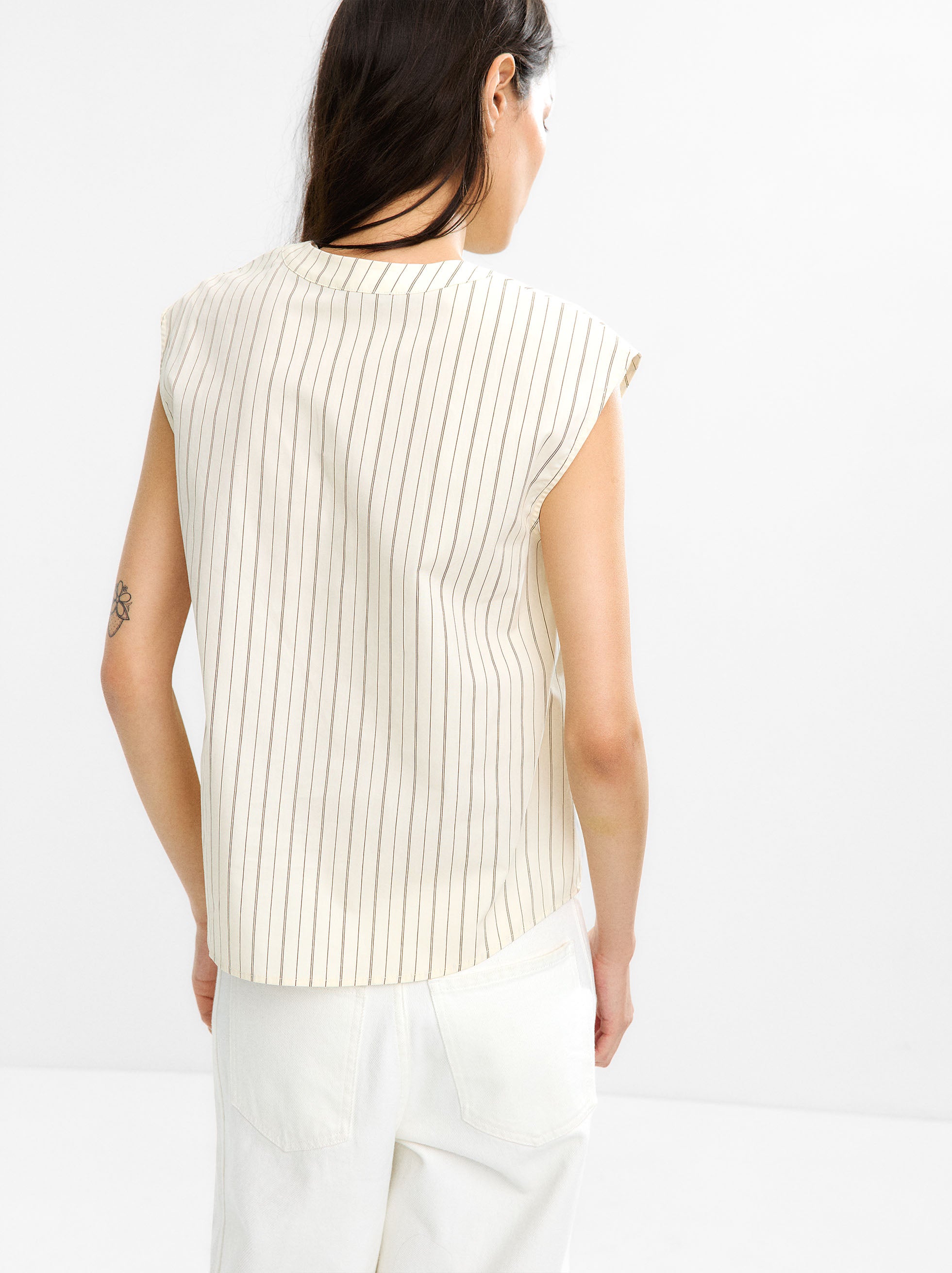 Top De 100% Algodón A Rayas