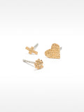 Set De Aretes Dorados