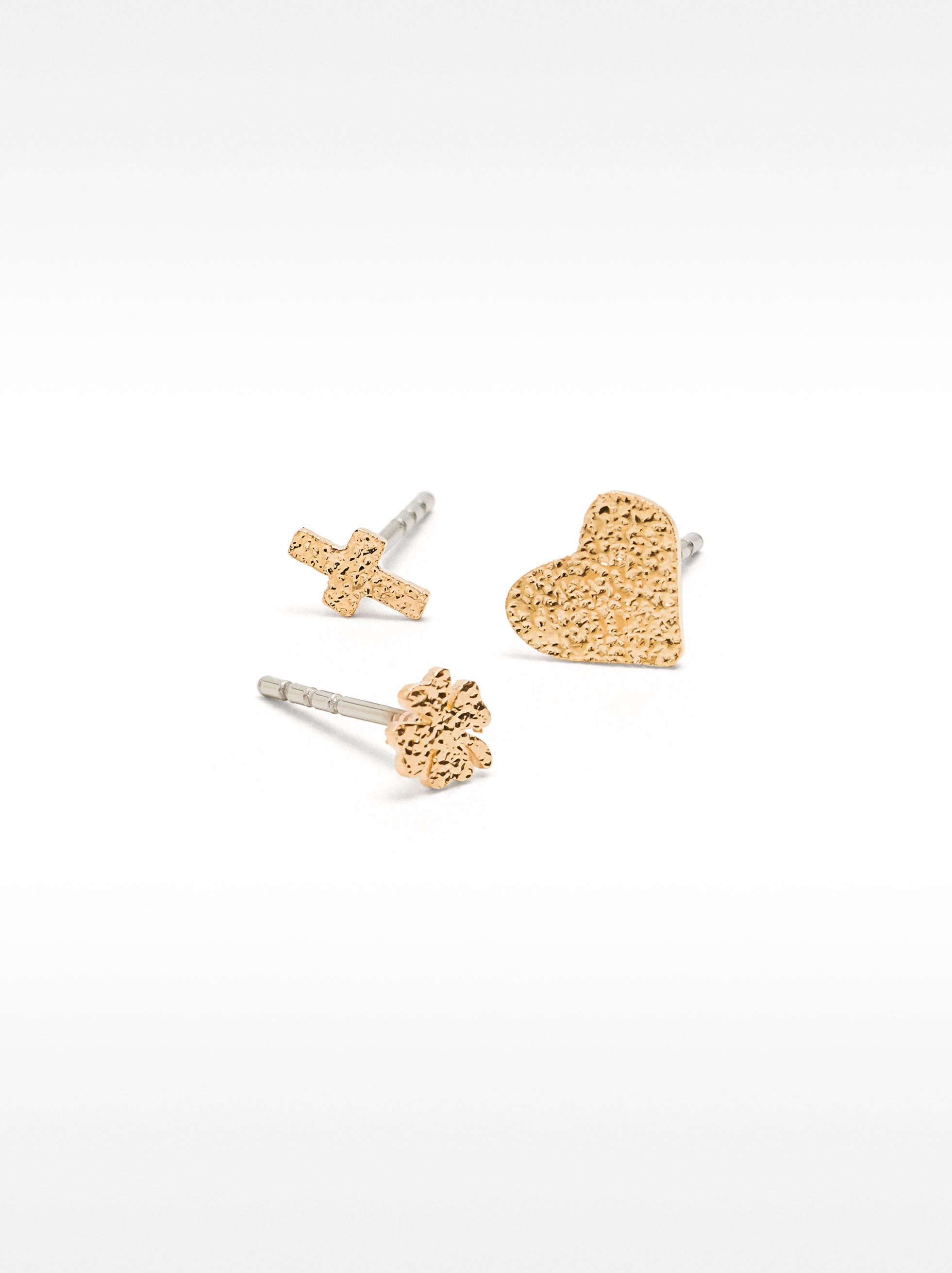 Set De Aretes Dorados