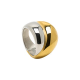 Anillo Cruzado Bicolor  - Acero Inoxidable