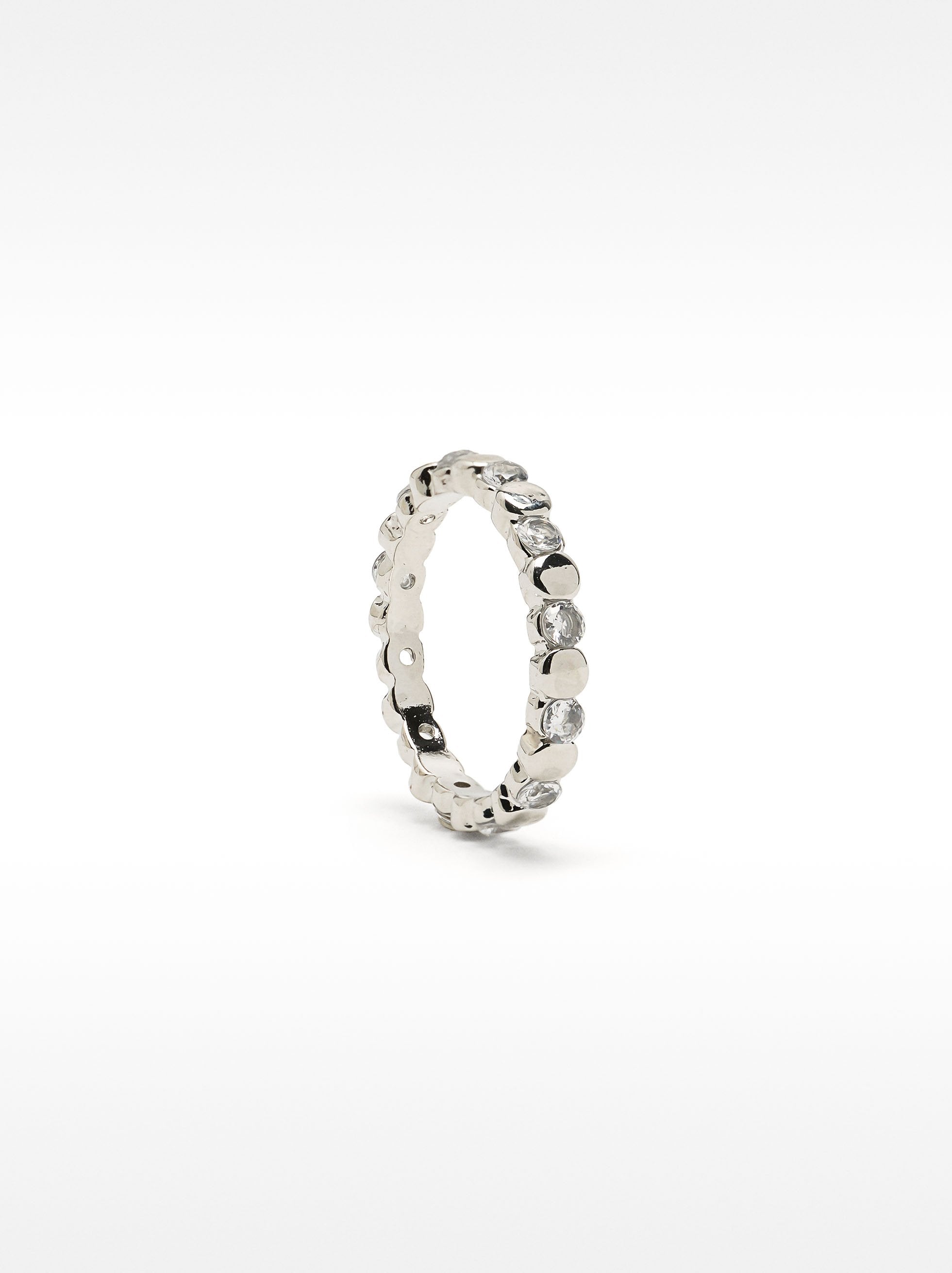 Anillo De Círculos Con Circonitas