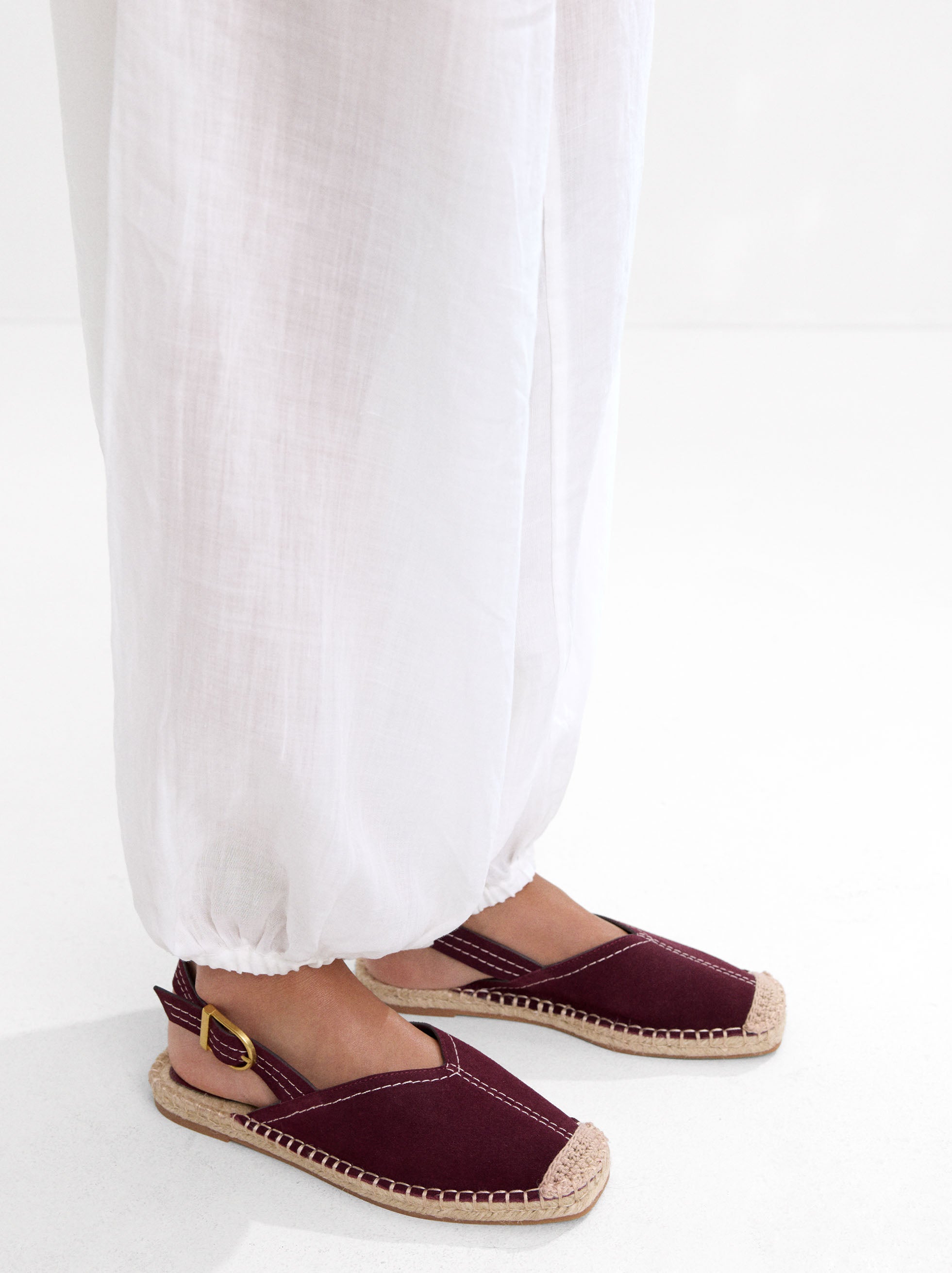 Alpargatas De Piel Hebilla