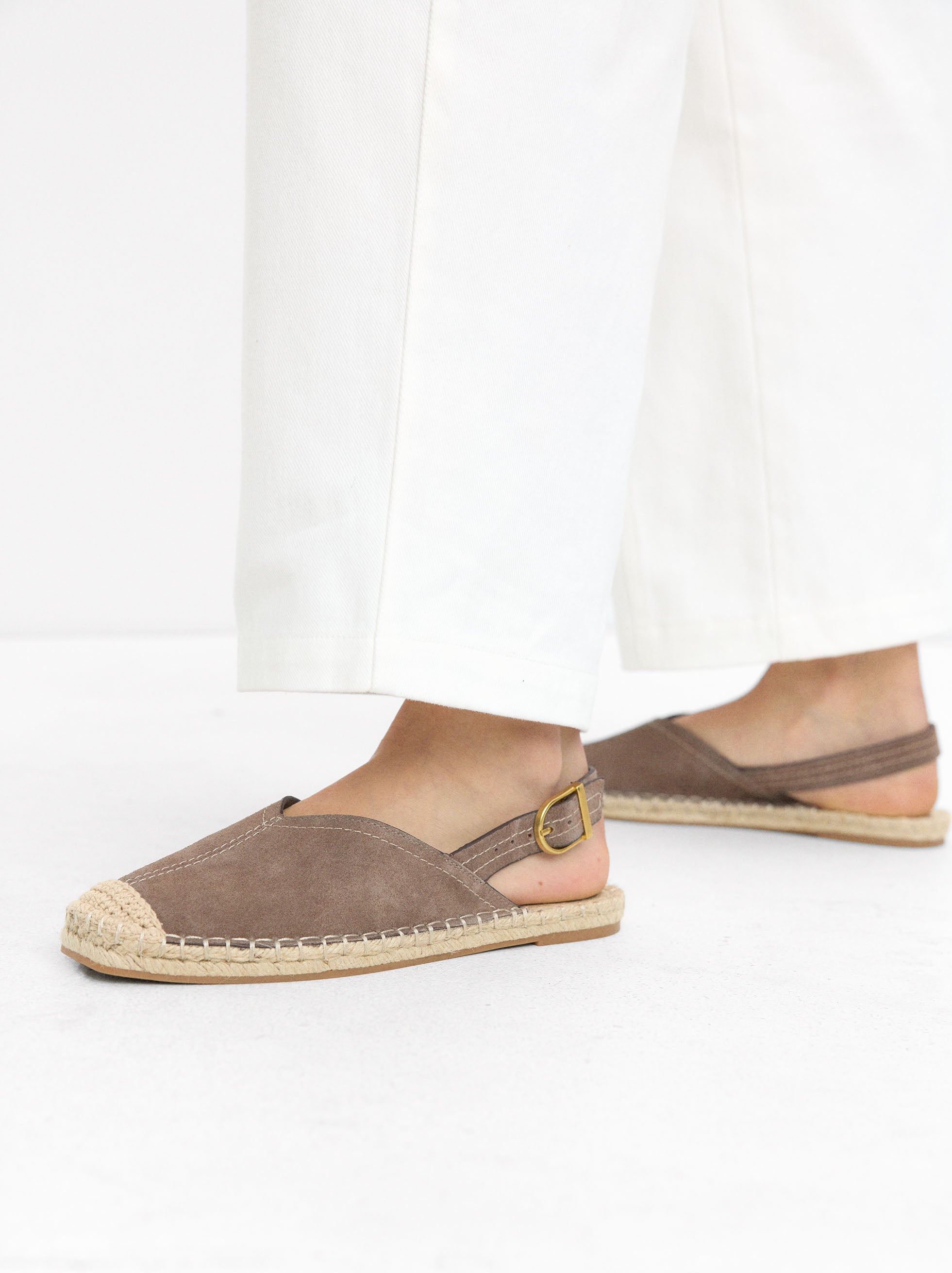 Alpargatas De Piel Hebilla