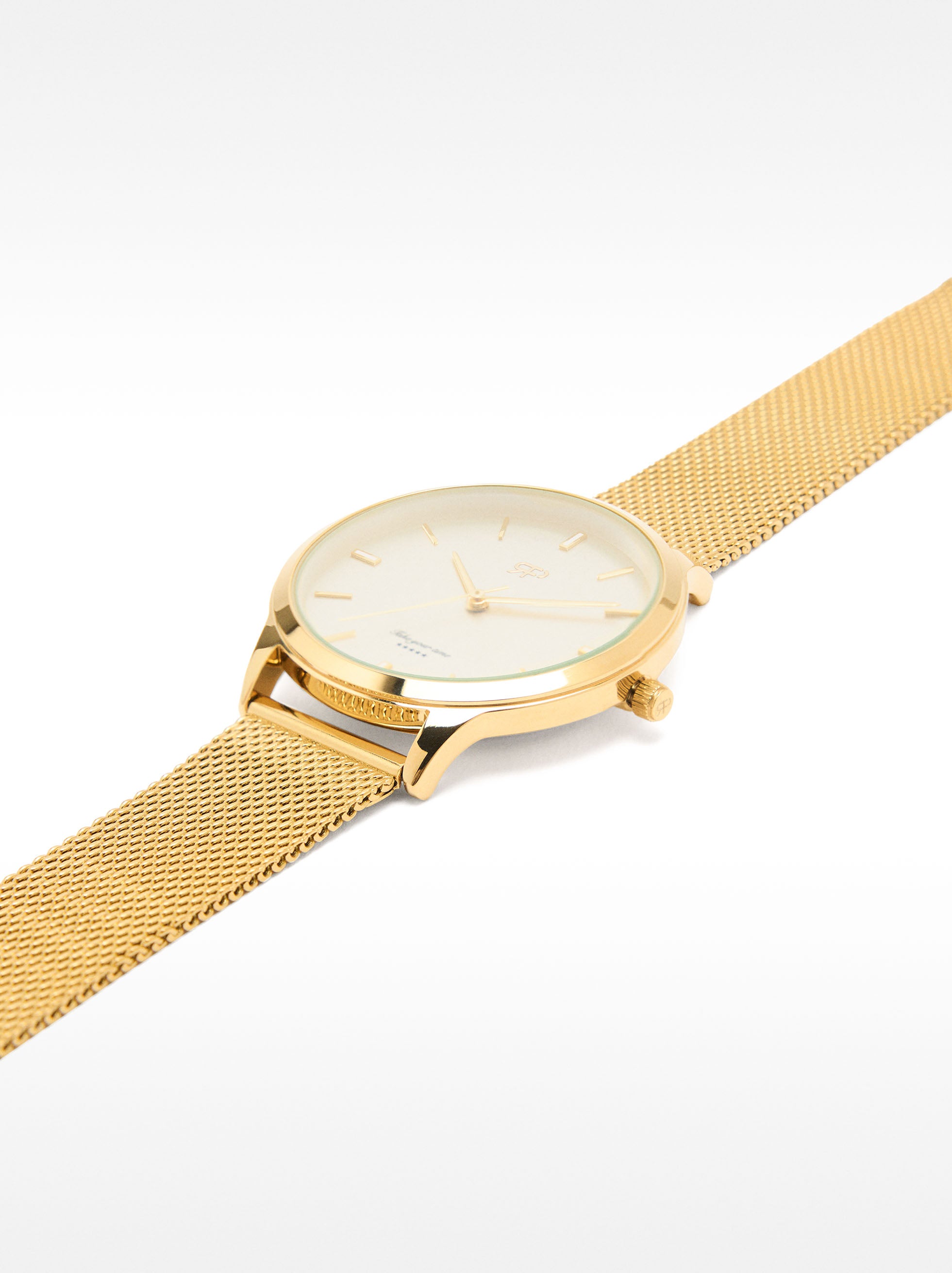 Reloj Pulsera De Malla Metálica De Acero