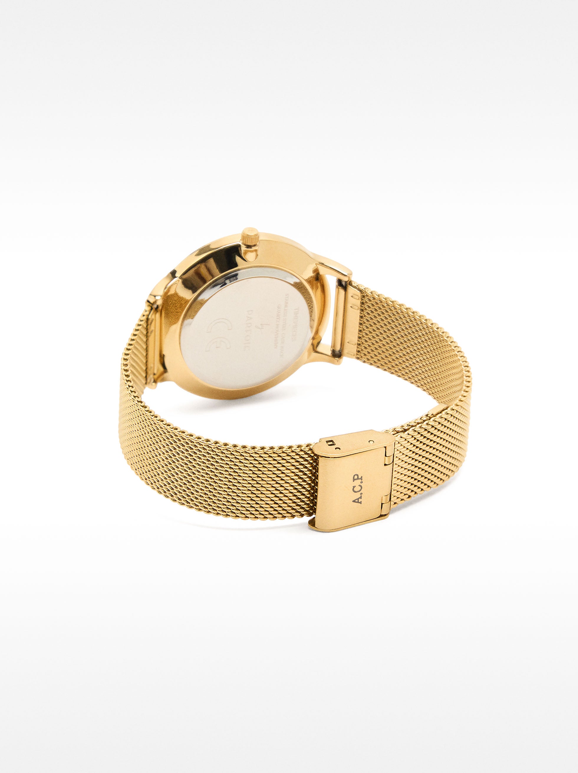 Reloj Pulsera De Malla Metálica De Acero