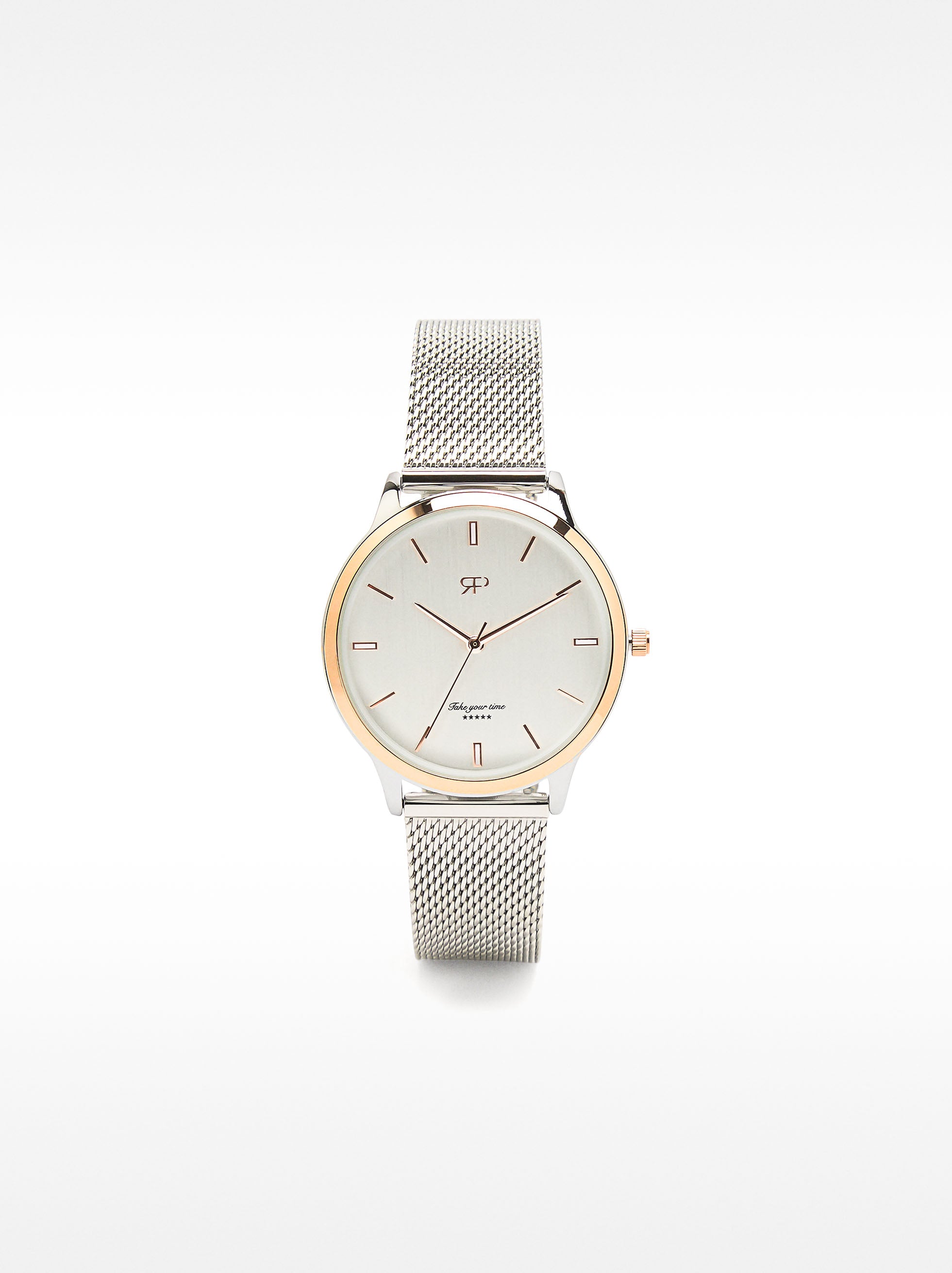 Reloj Pulsera De Malla Metálica De Acero