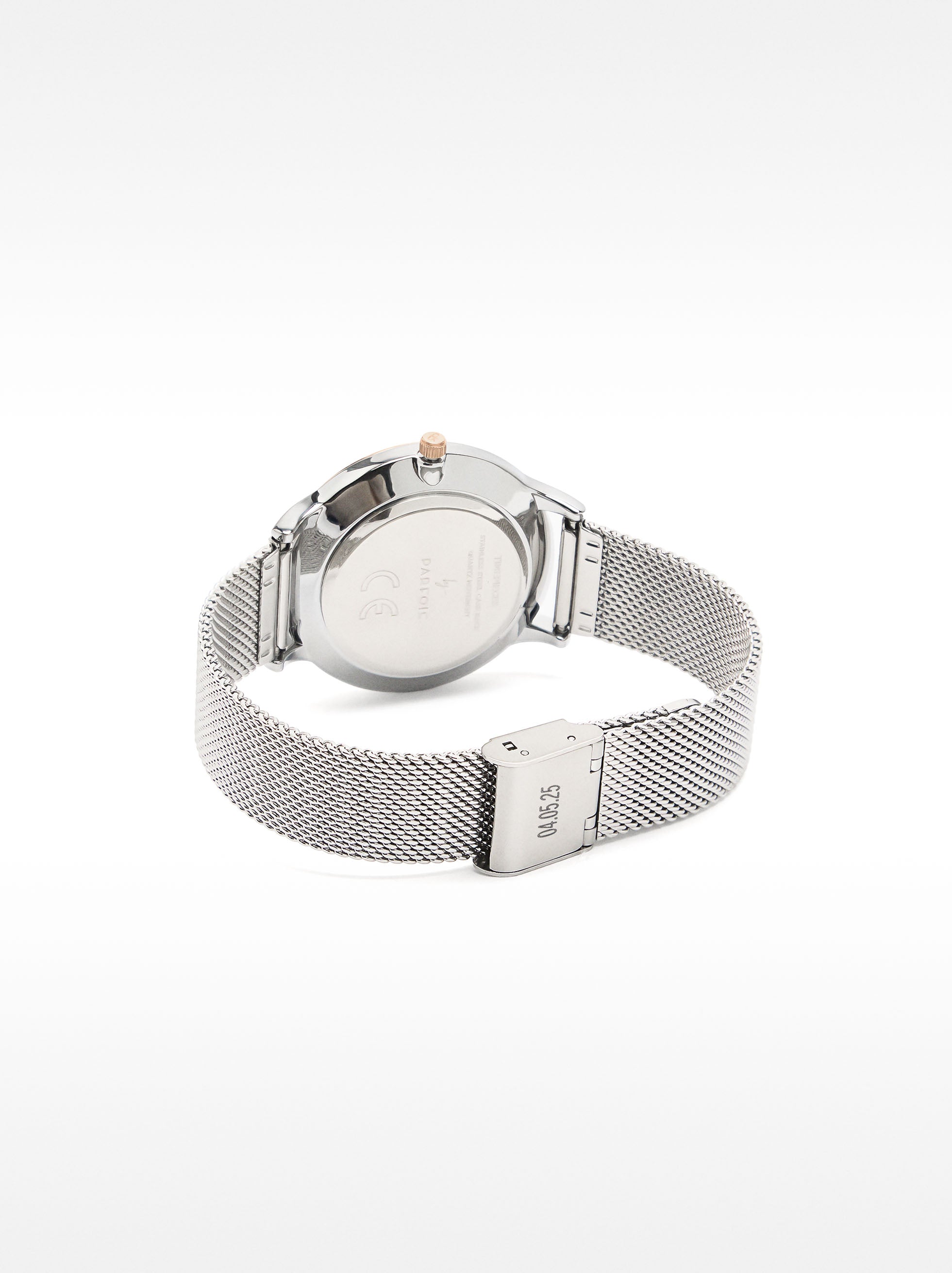 Reloj Pulsera De Malla Metálica De Acero