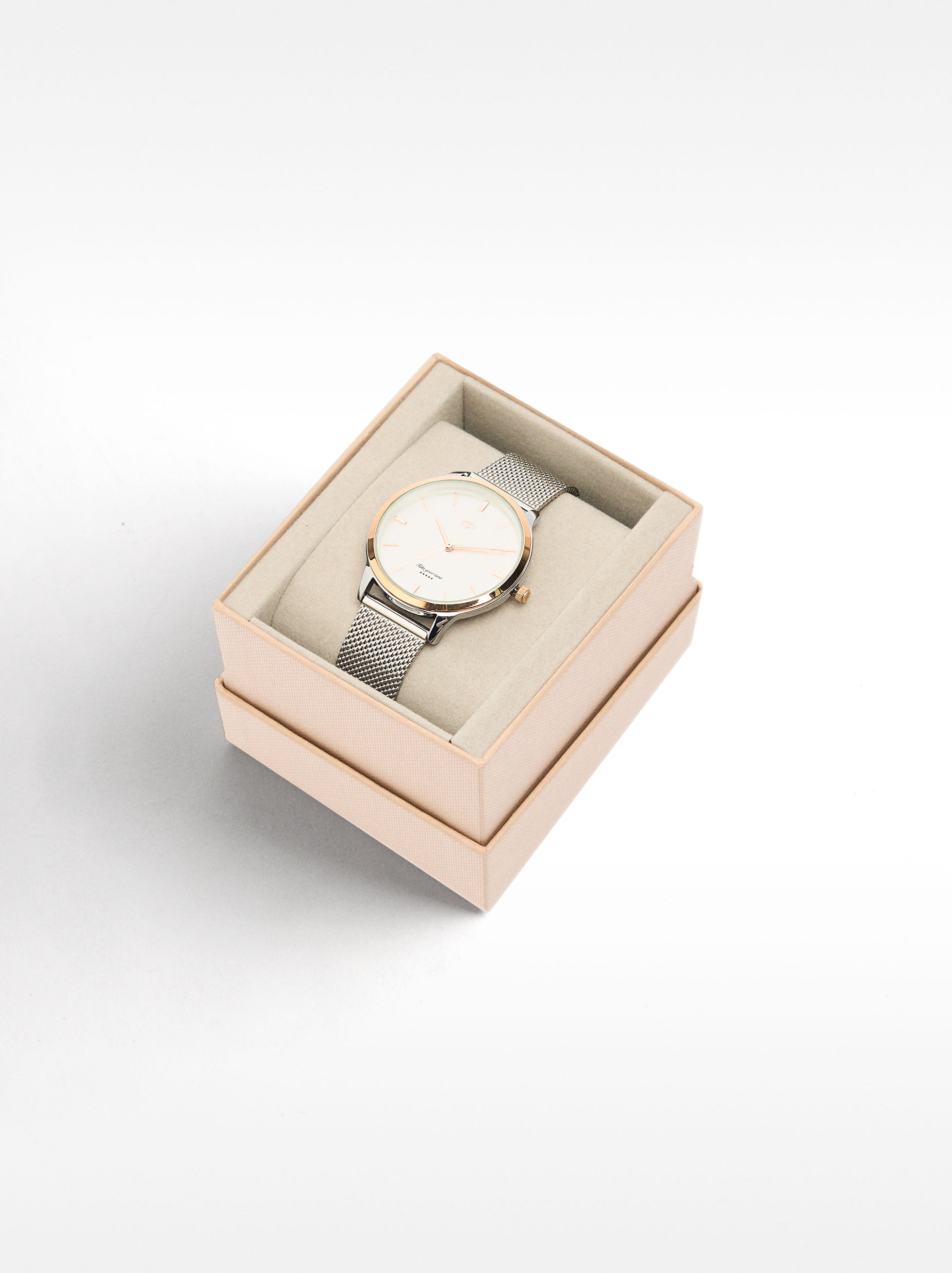 Reloj Pulsera De Malla Metálica De Acero