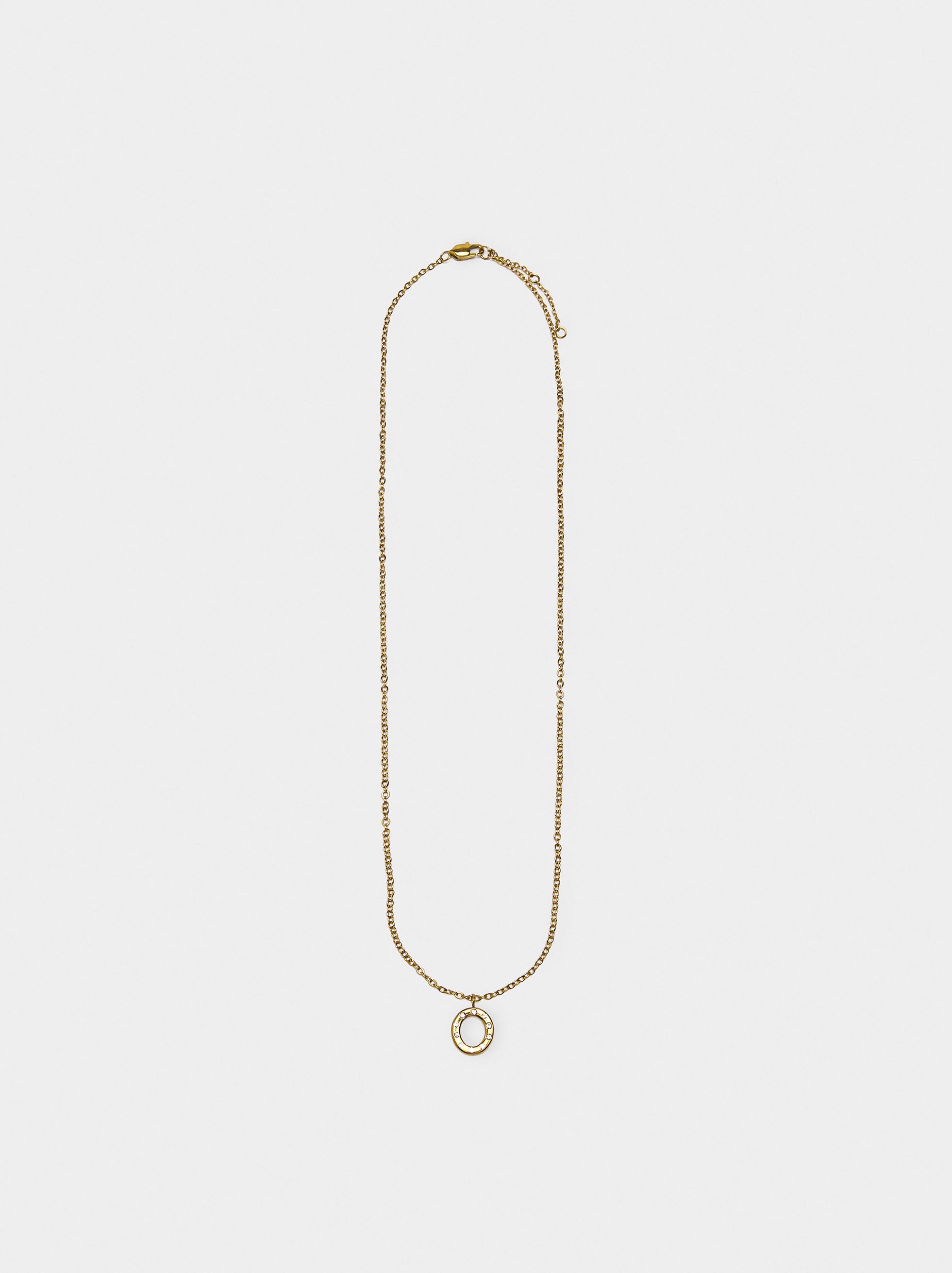 Collar De Eslabones Con Colgante De Acero Inoxidable