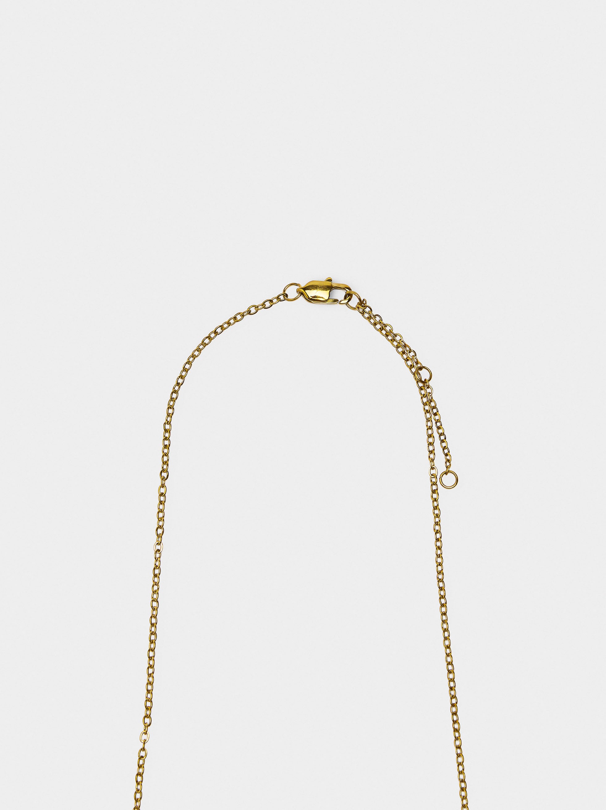 Collar De Eslabones Con Colgante De Acero Inoxidable