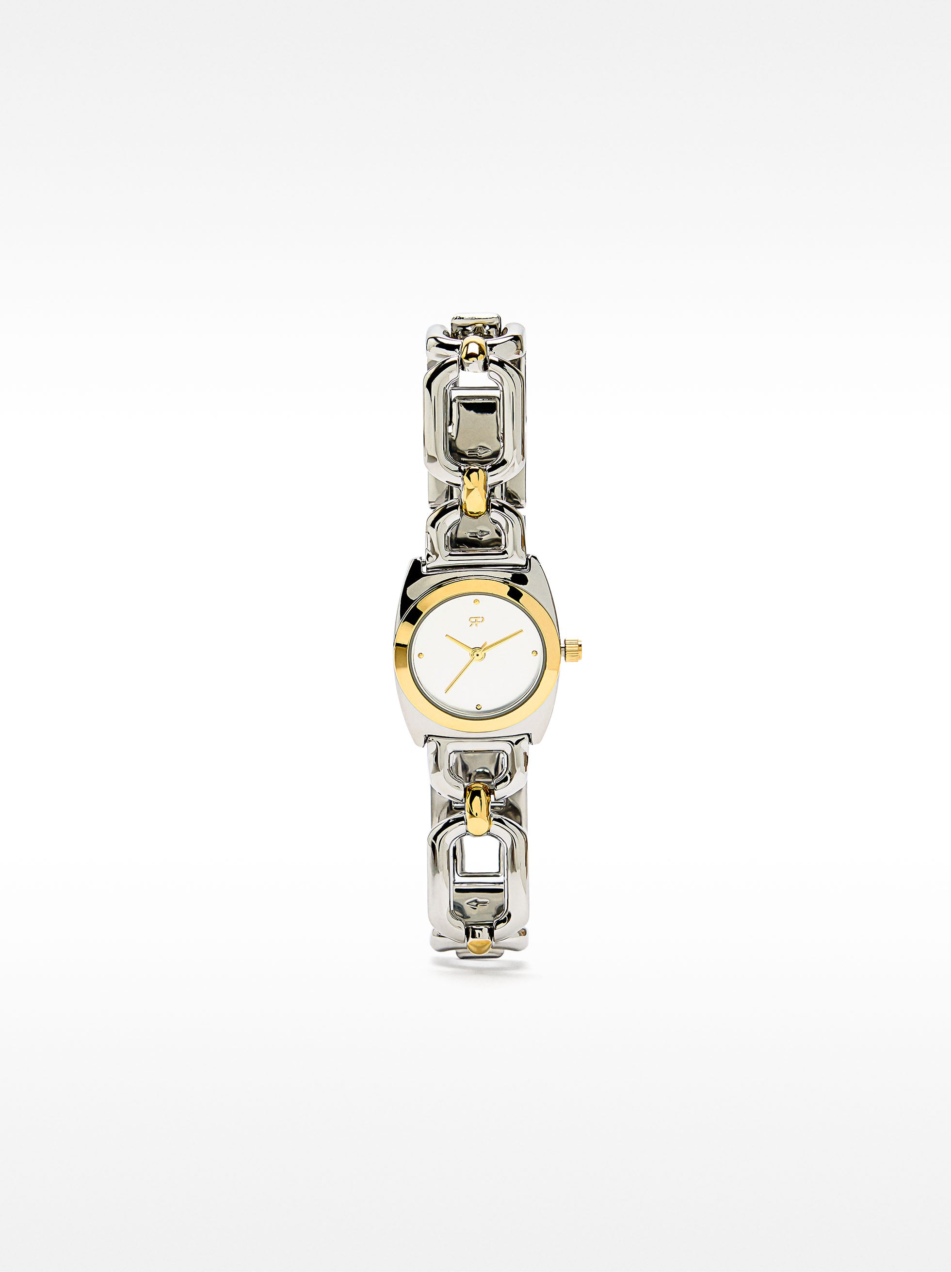 Reloj De Pulsera De Acero Inoxidable Bicolor