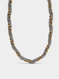 Collar Entrelazado Bicolor De Acero Inoxidable