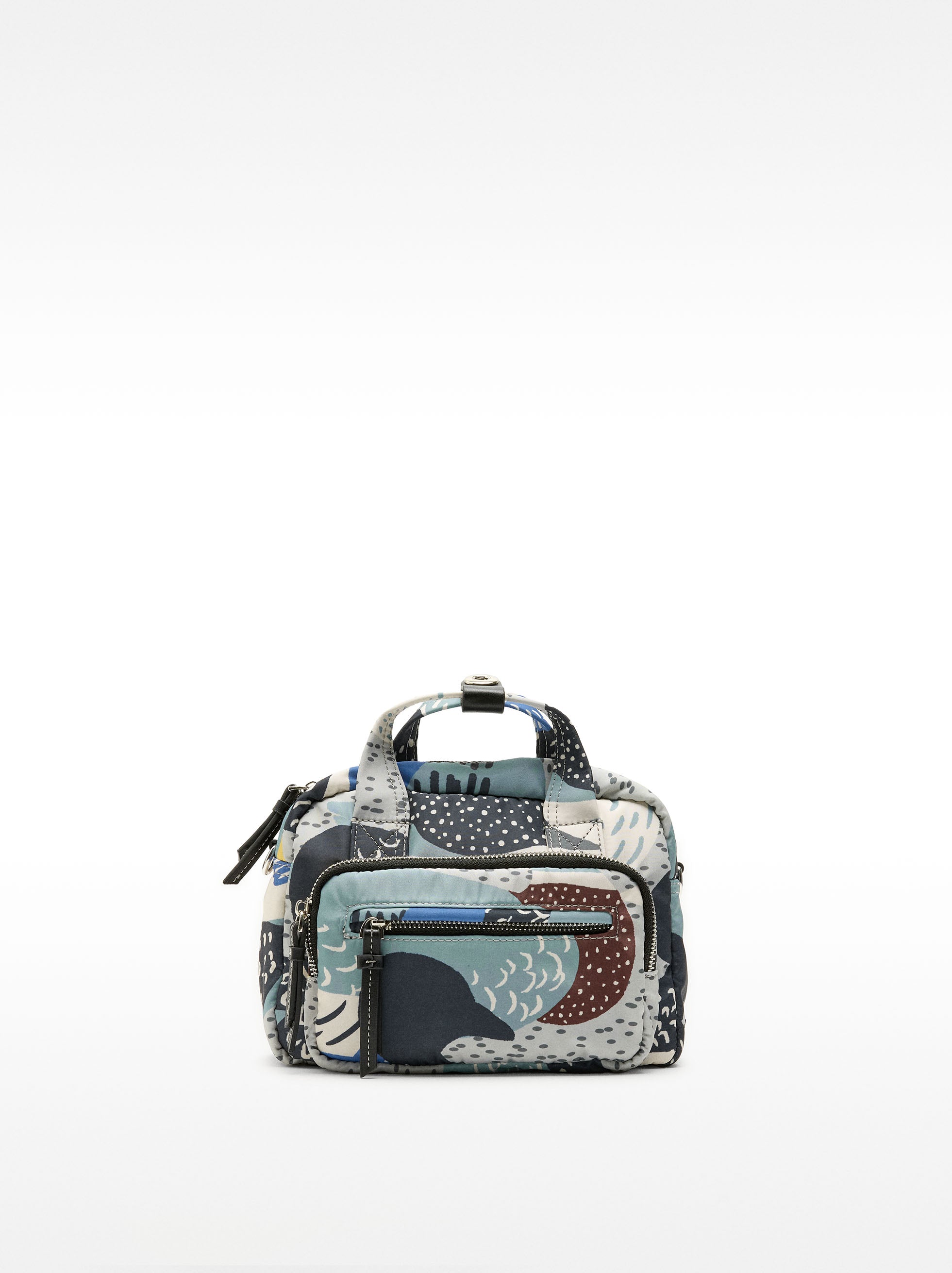 Bolso Bandolera De Nylon Estampada