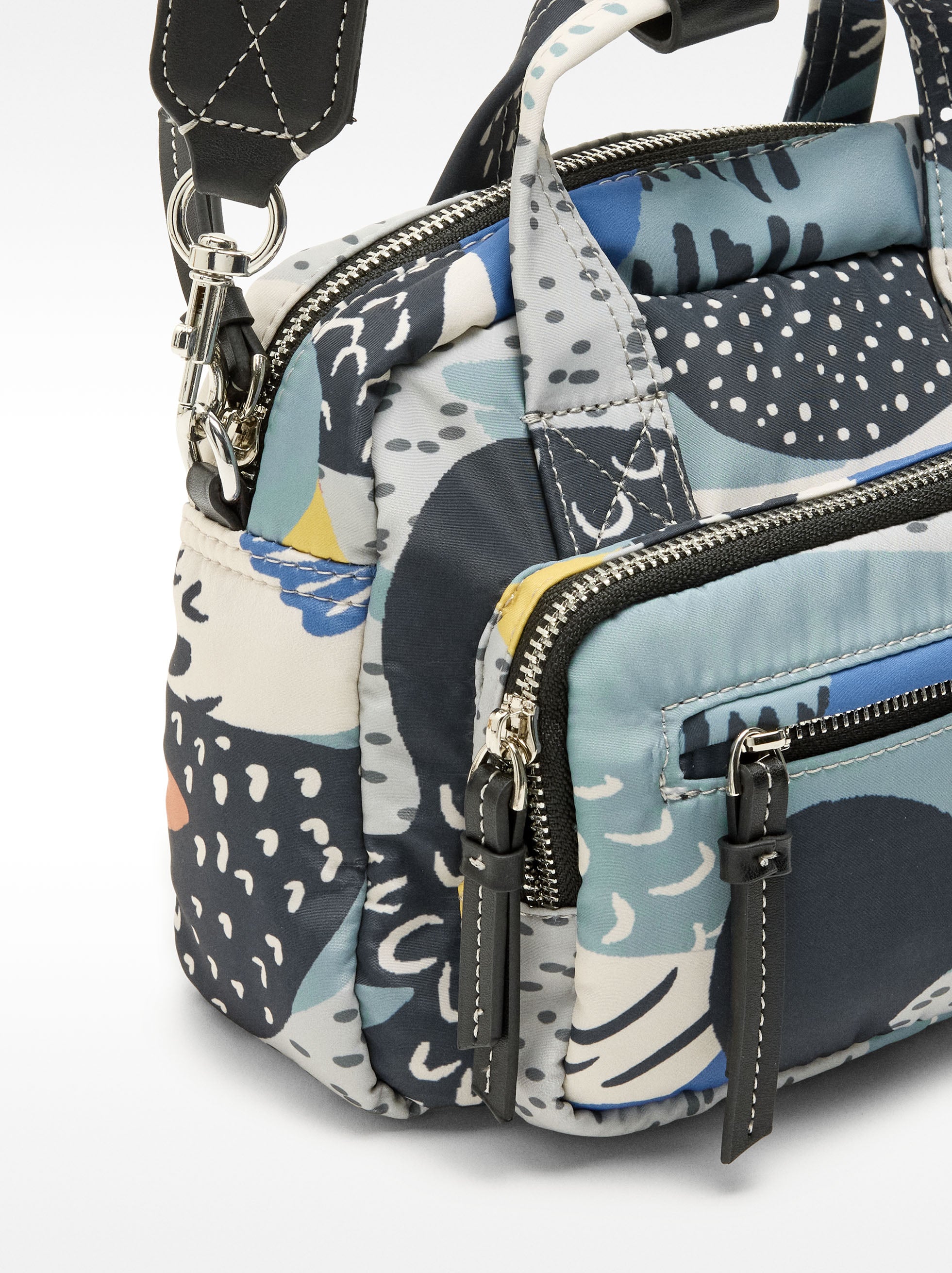Bolso Bandolera De Nylon Estampada
