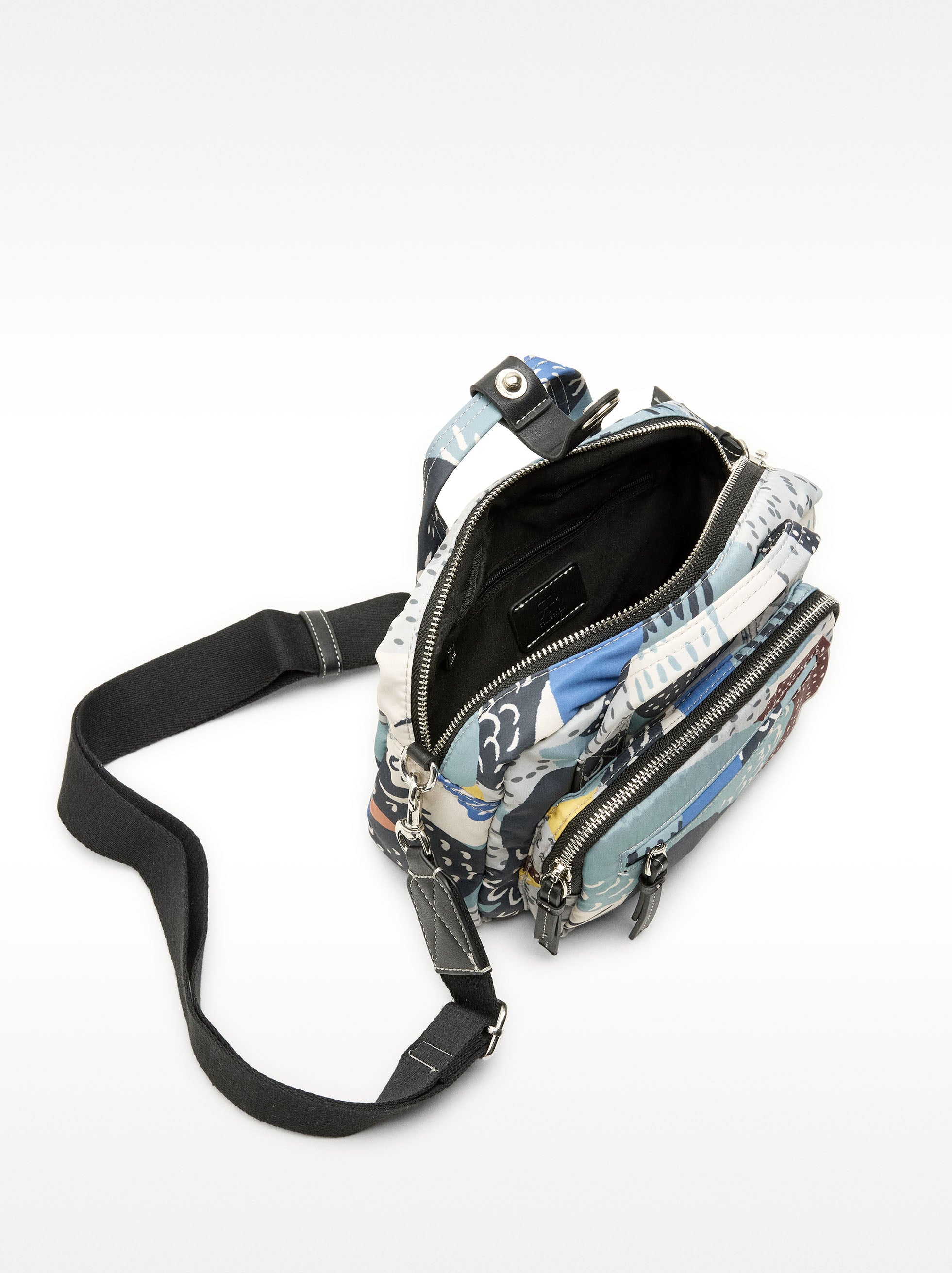 Bolso Bandolera De Nylon Estampada