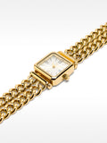 Reloj Cuadrado Con Pulsera De Cadena