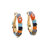 Aros Con Cuentas Multicolores