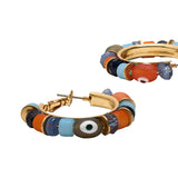 Aros Con Cuentas Multicolores