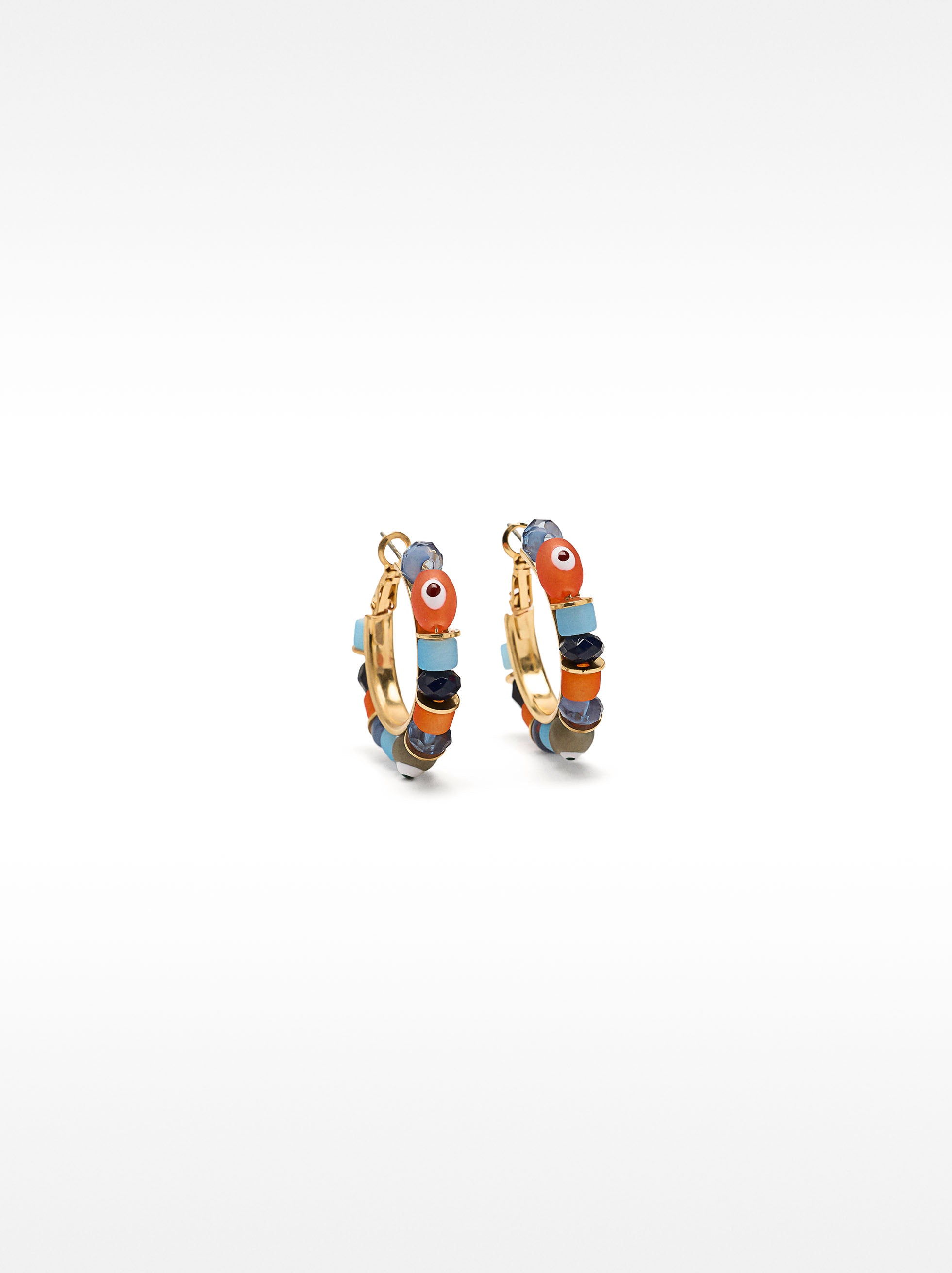 Aretes Con Cuentas Multicolores
