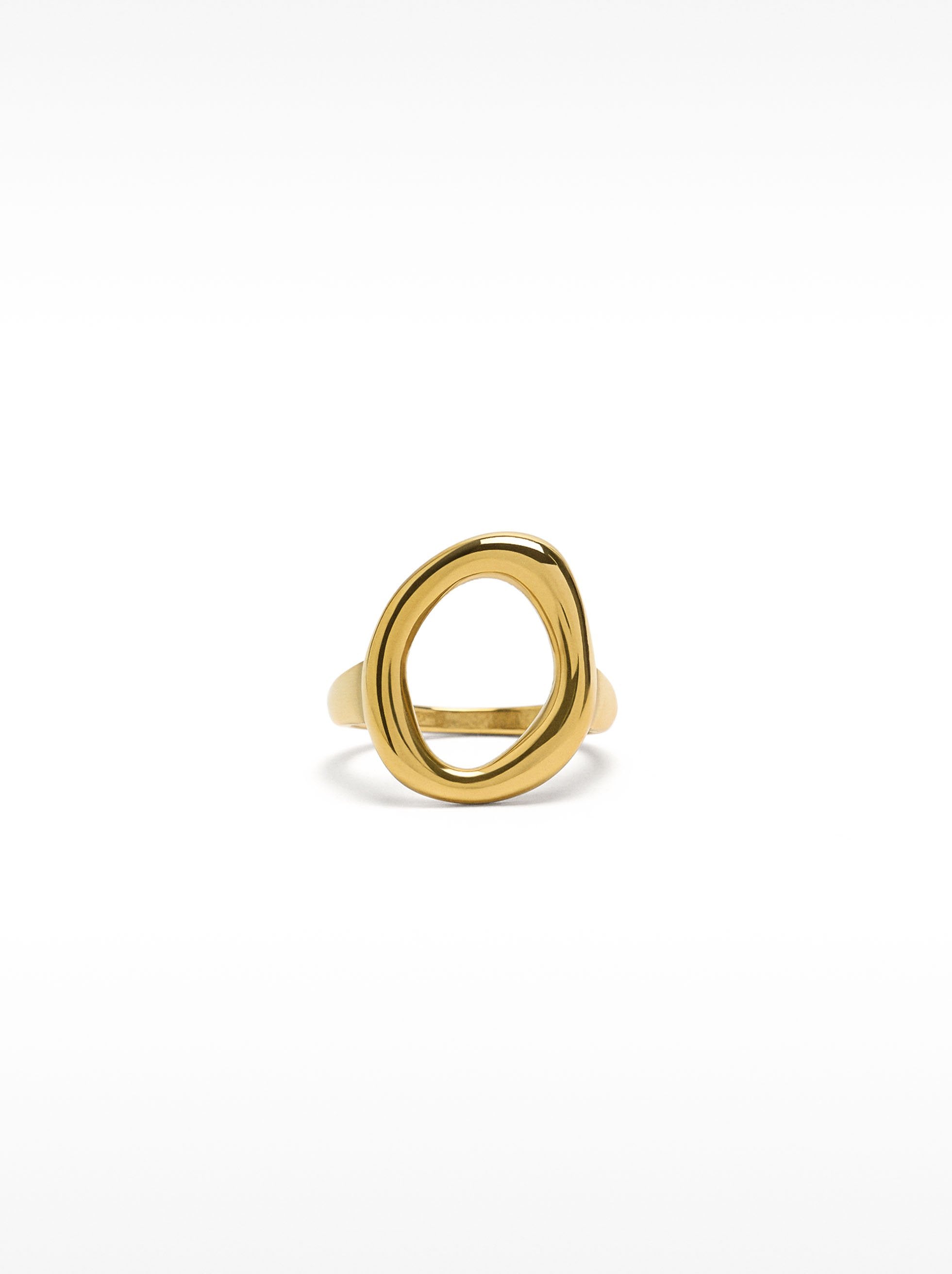 Anillo Con Aro Ovalado - Acero Inoxidable