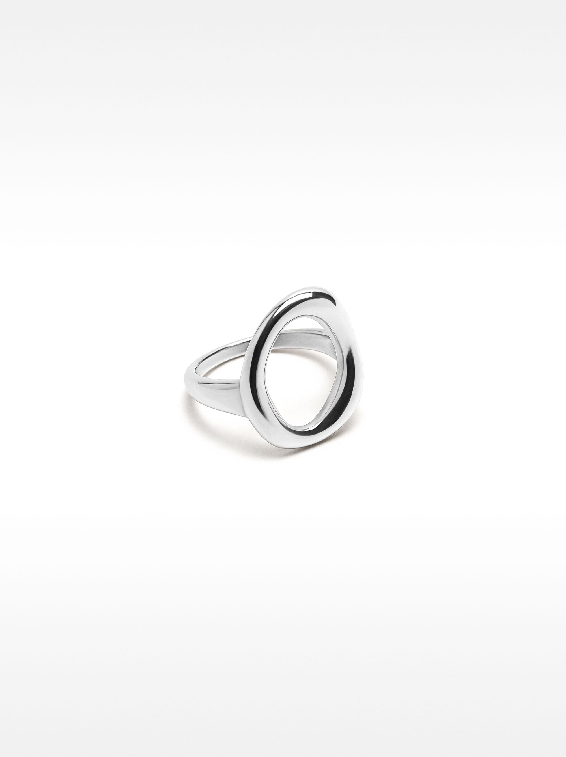 Anillo Aro Ovalado - Acero Inoxidable