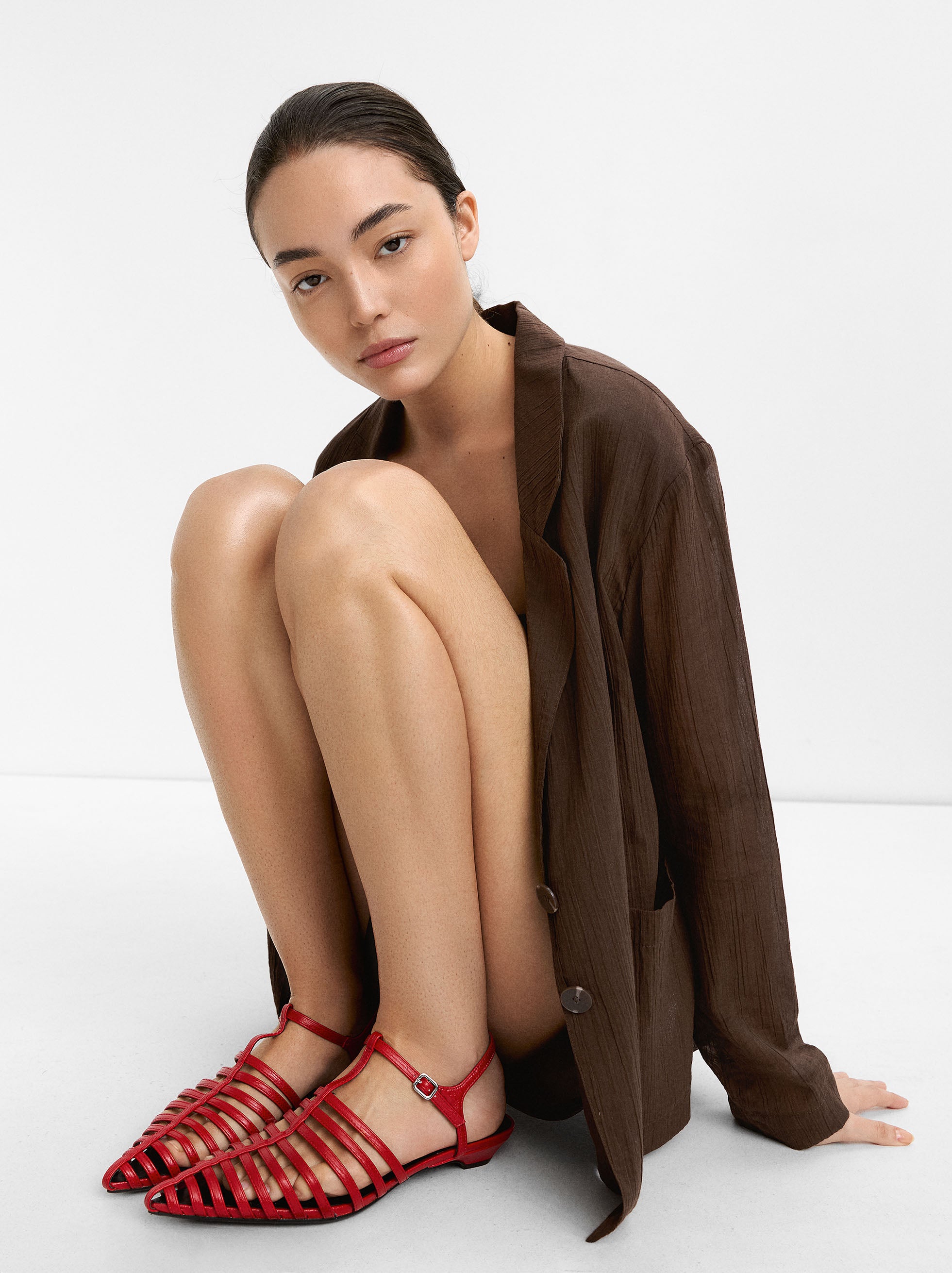 Sandalias De Tacón Cangrejeras