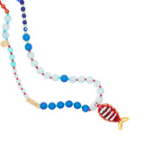 Collar Con Cuentas Y Colgante De Pez