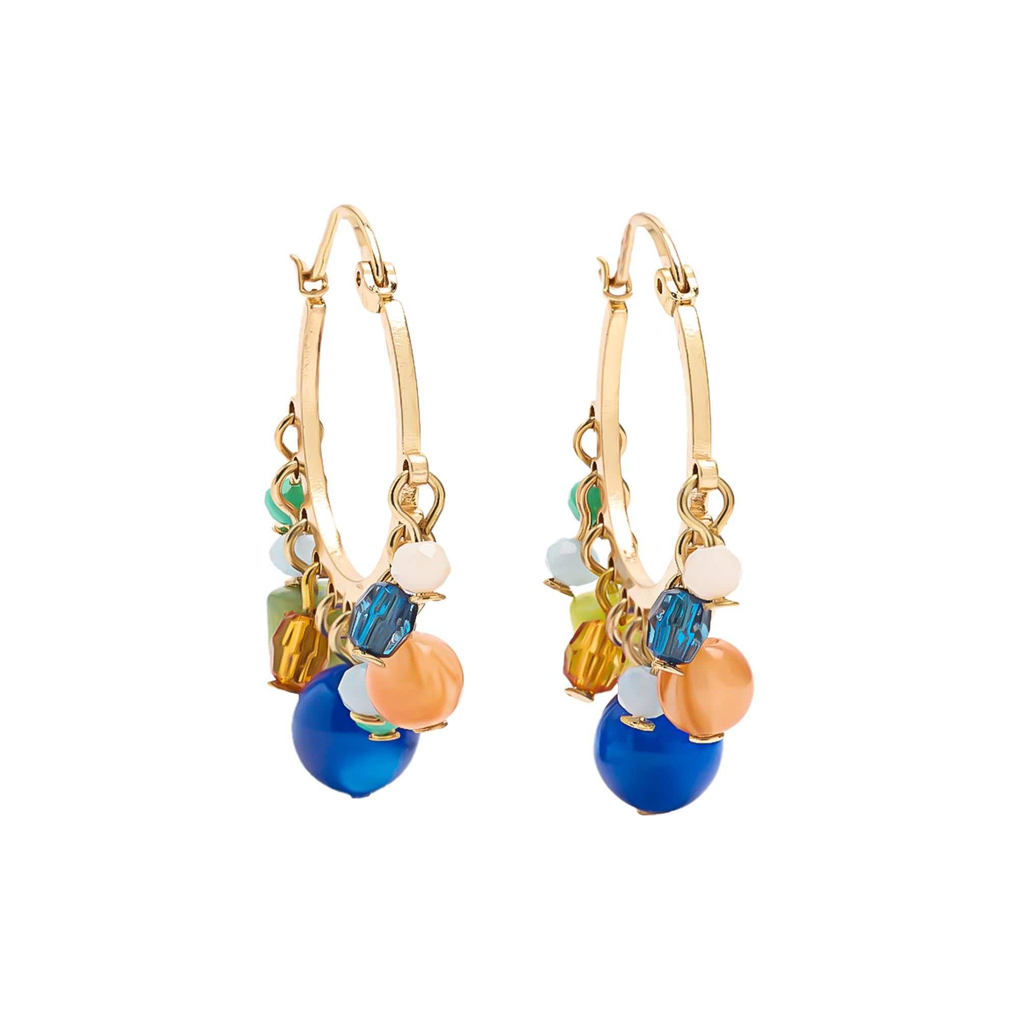 Aros Con Cuentas Multicolores