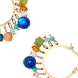 Aros Con Cuentas Multicolores