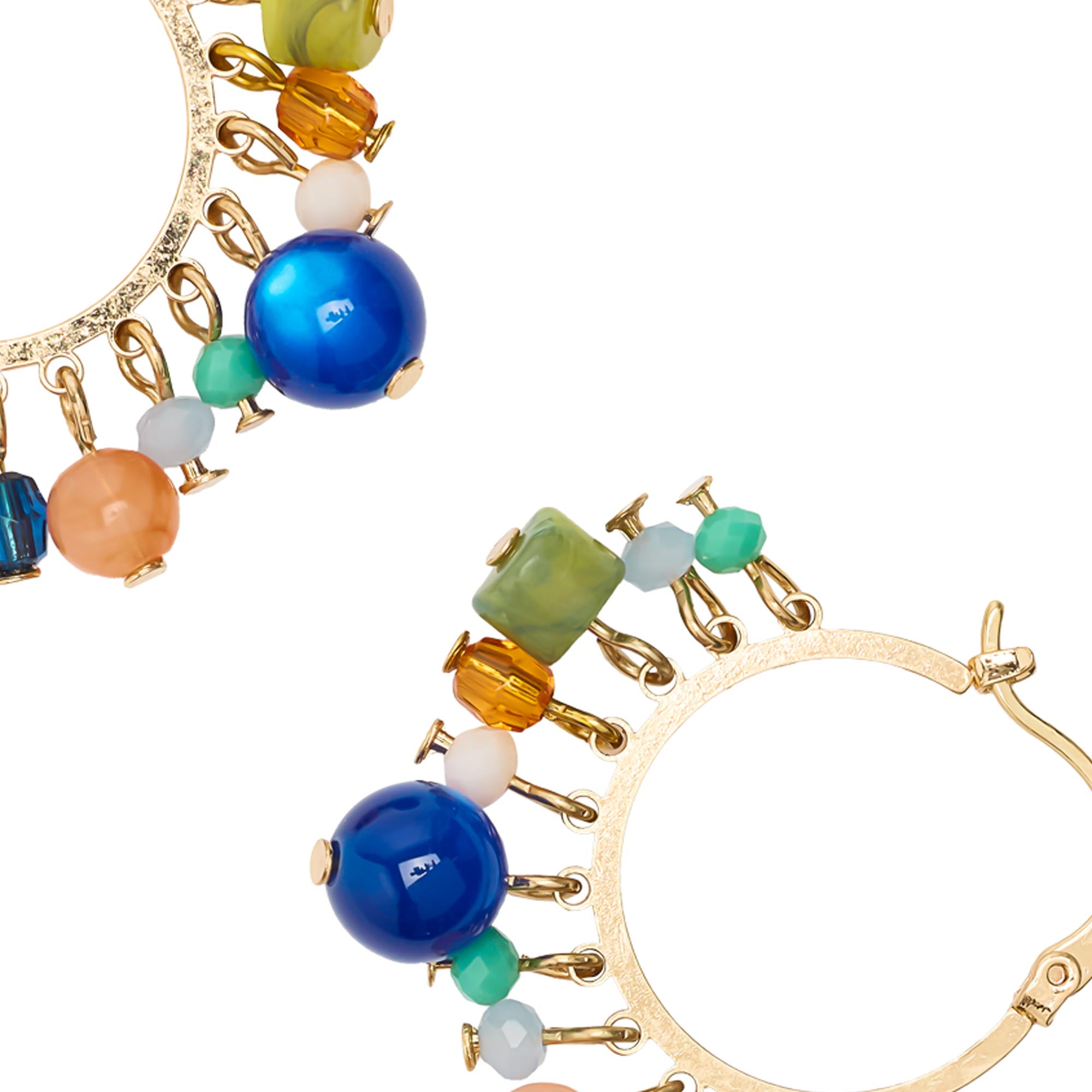 Aros Con Cuentas Multicolores
