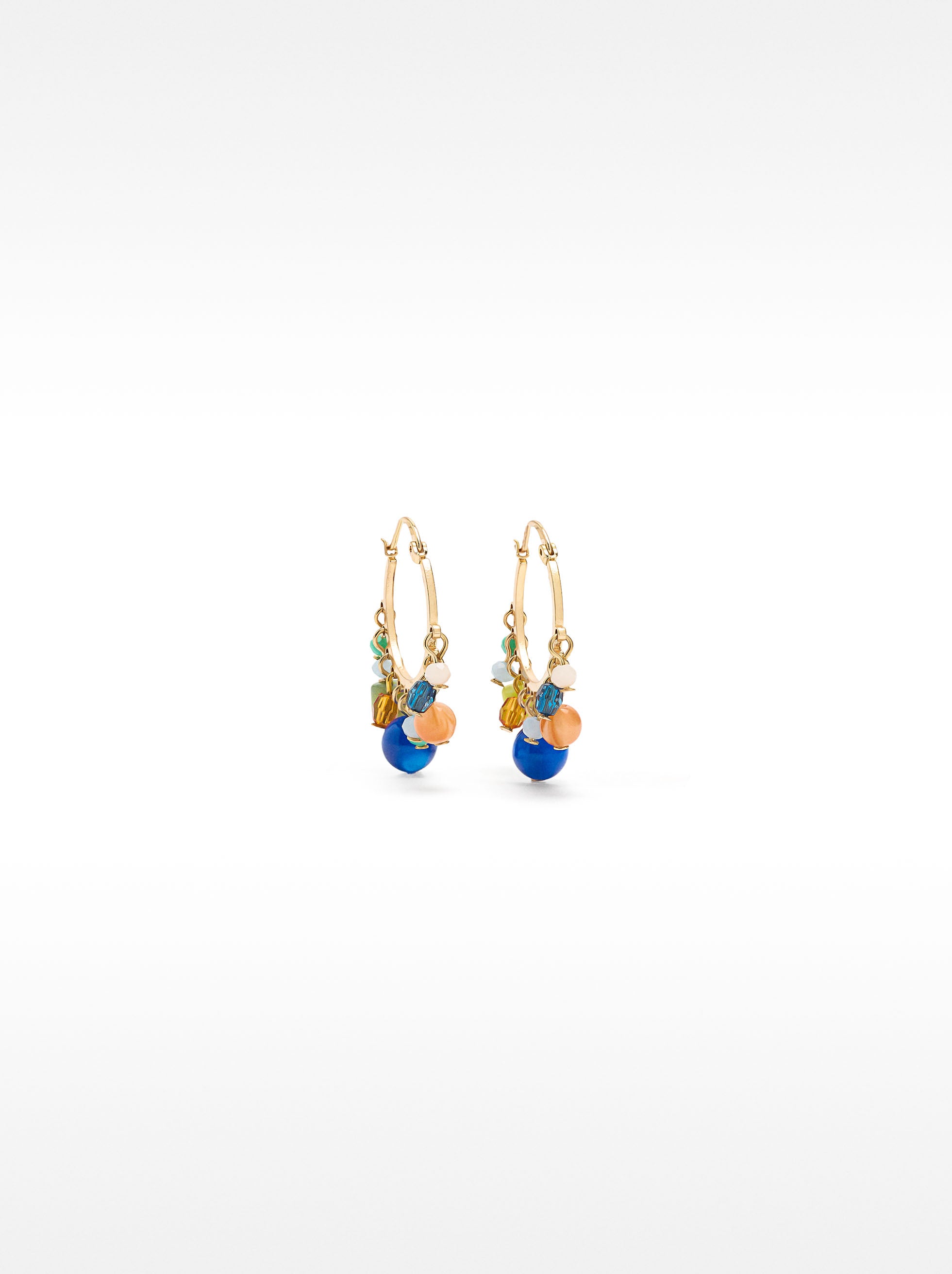 Aretes Con Cuentas Multicolores