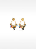 Aretes Con Medallas Y Cuentas