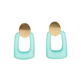 Pendientes Rectangulares De Resina