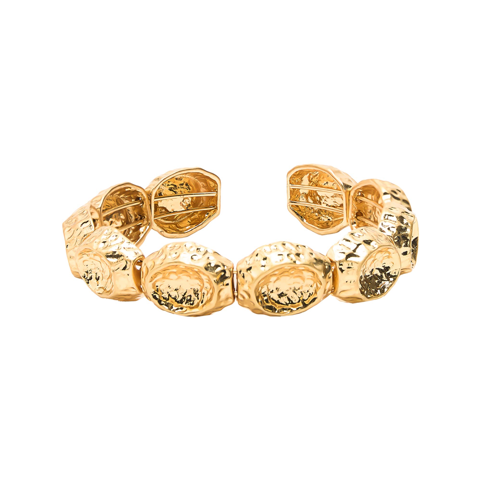 Pulsera Abierta Con Efecto Martillado