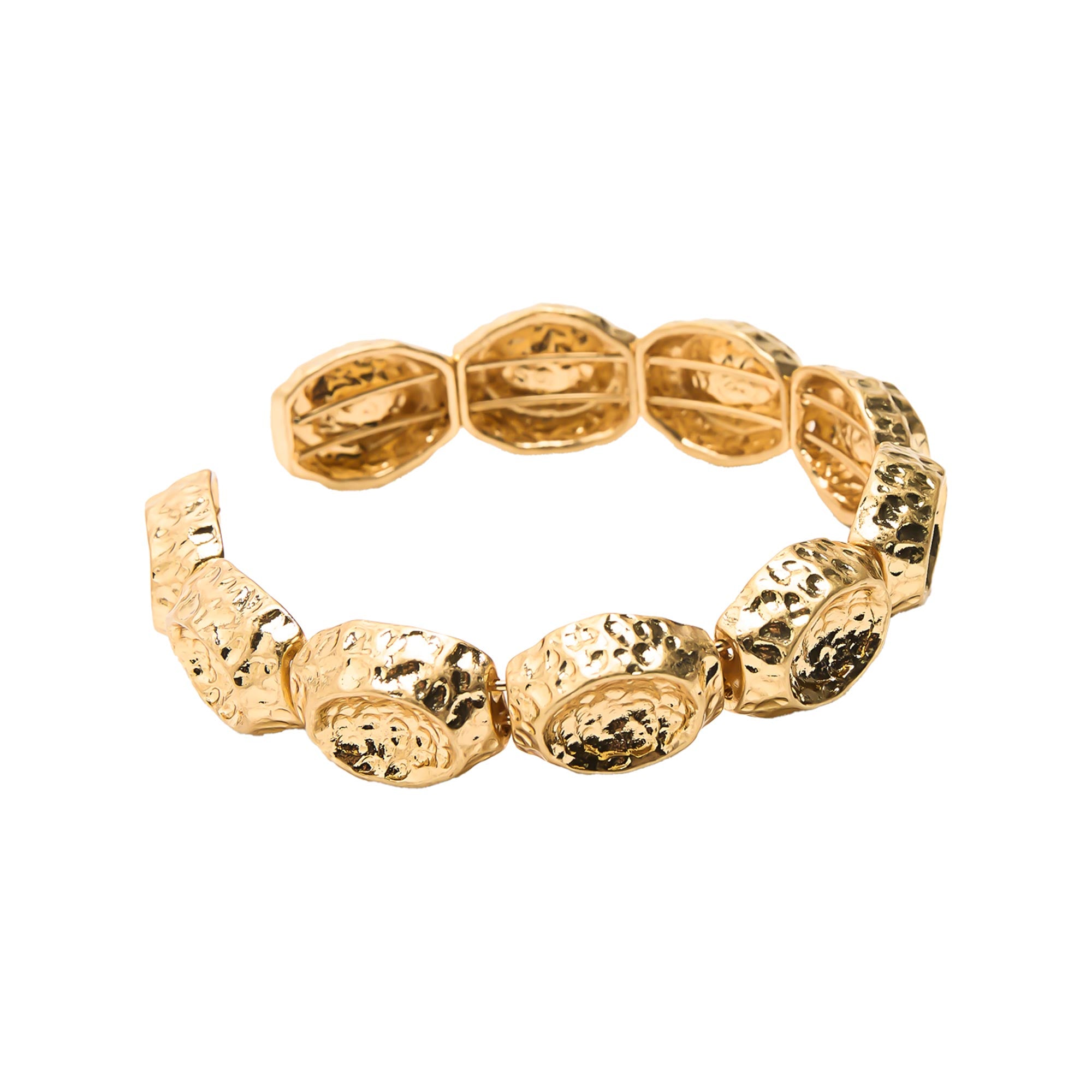 Pulsera Abierta Con Efecto Martillado