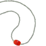 Collar De Cuentas Con Colgante De Cerámica