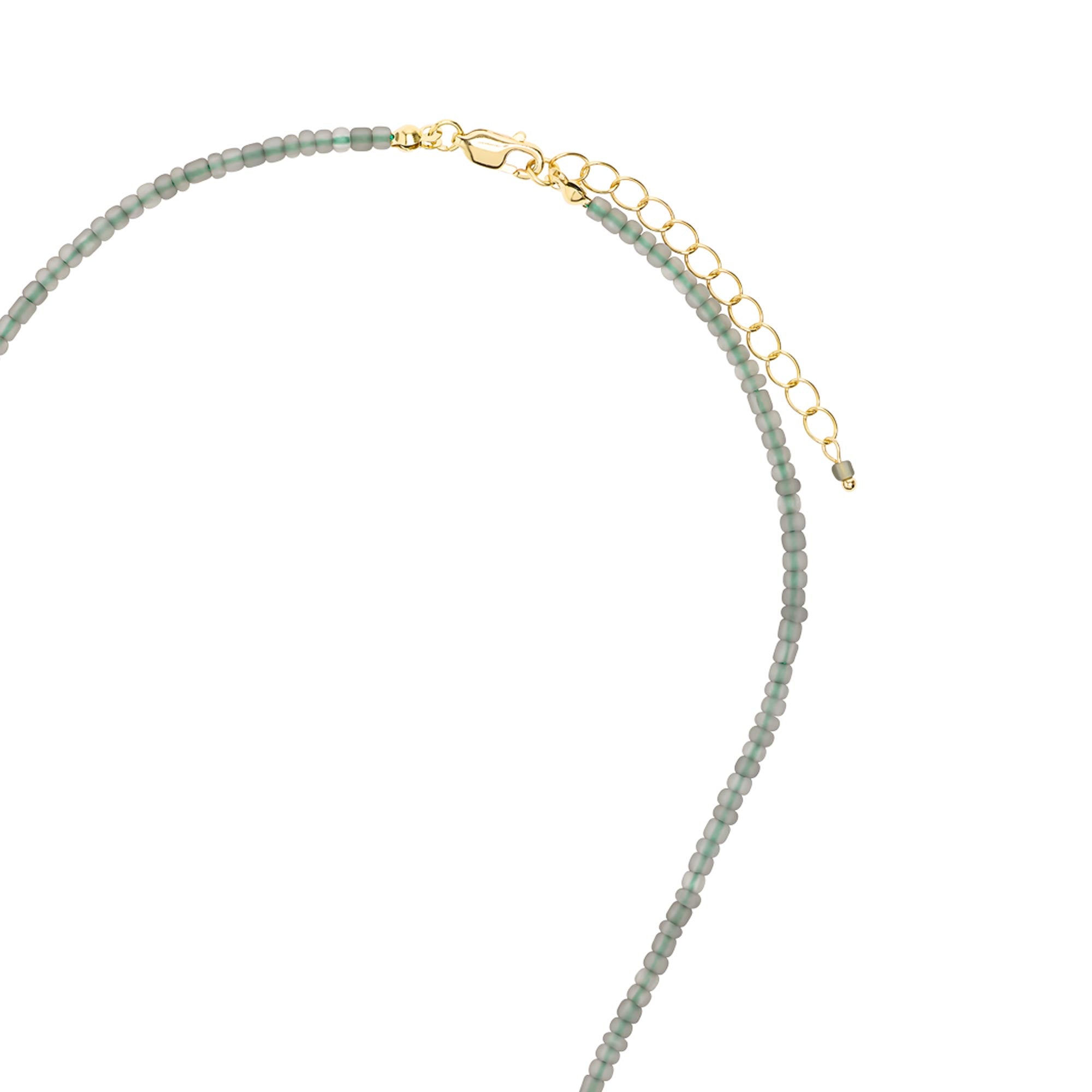 Collar De Cuentas Con Colgante De Cerámica