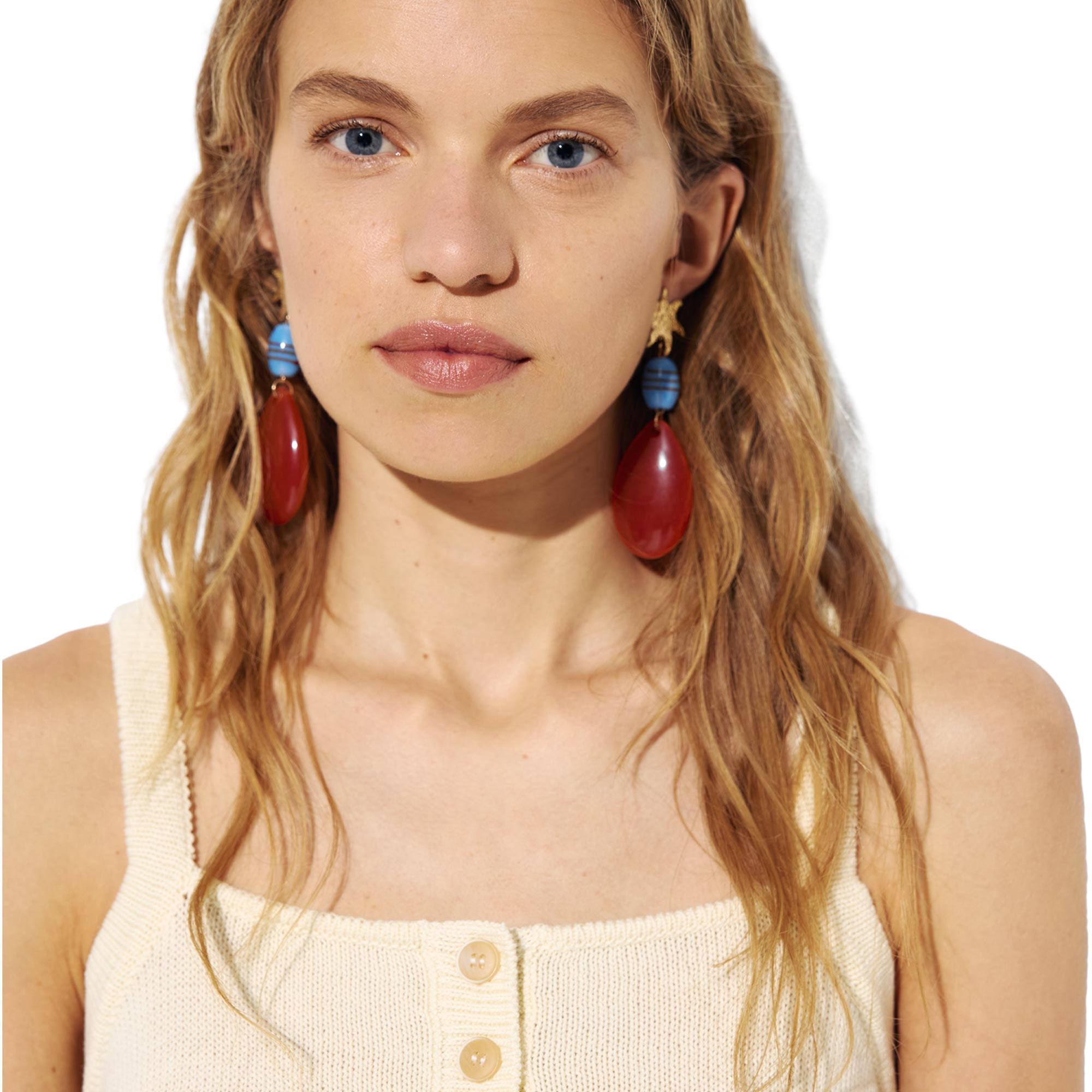 Pendientes Largos Con Estrella
