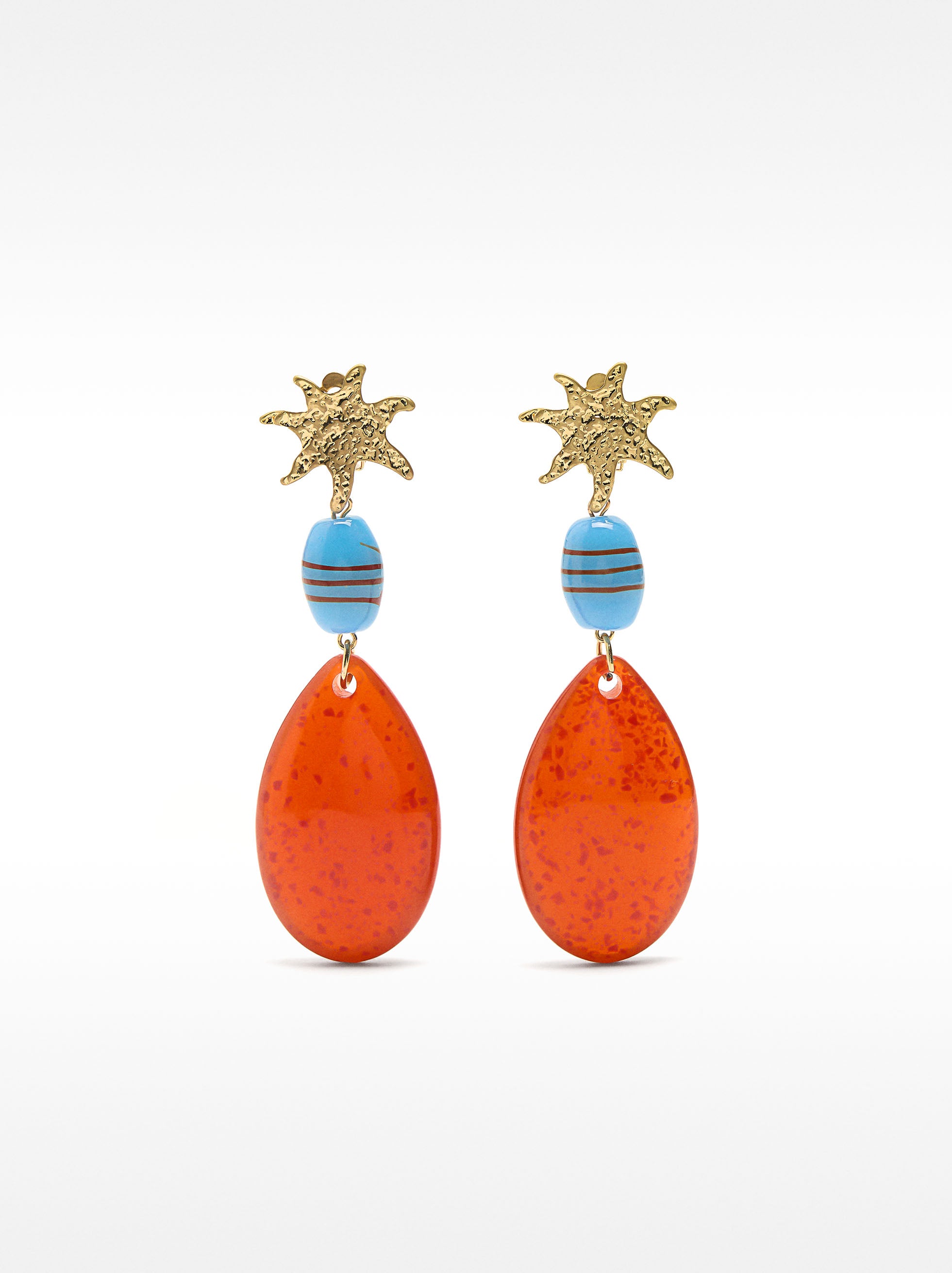 Aretes Largos Con Estrella