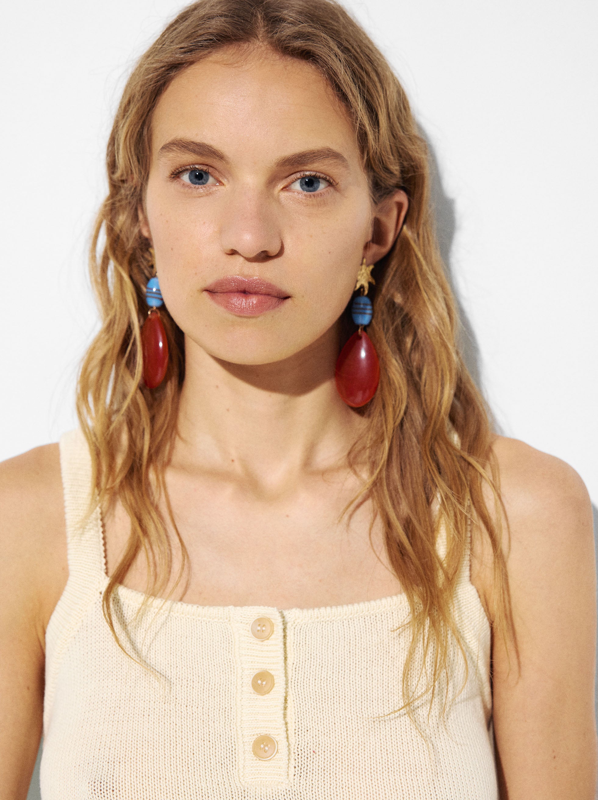 Aretes Largos Con Estrella