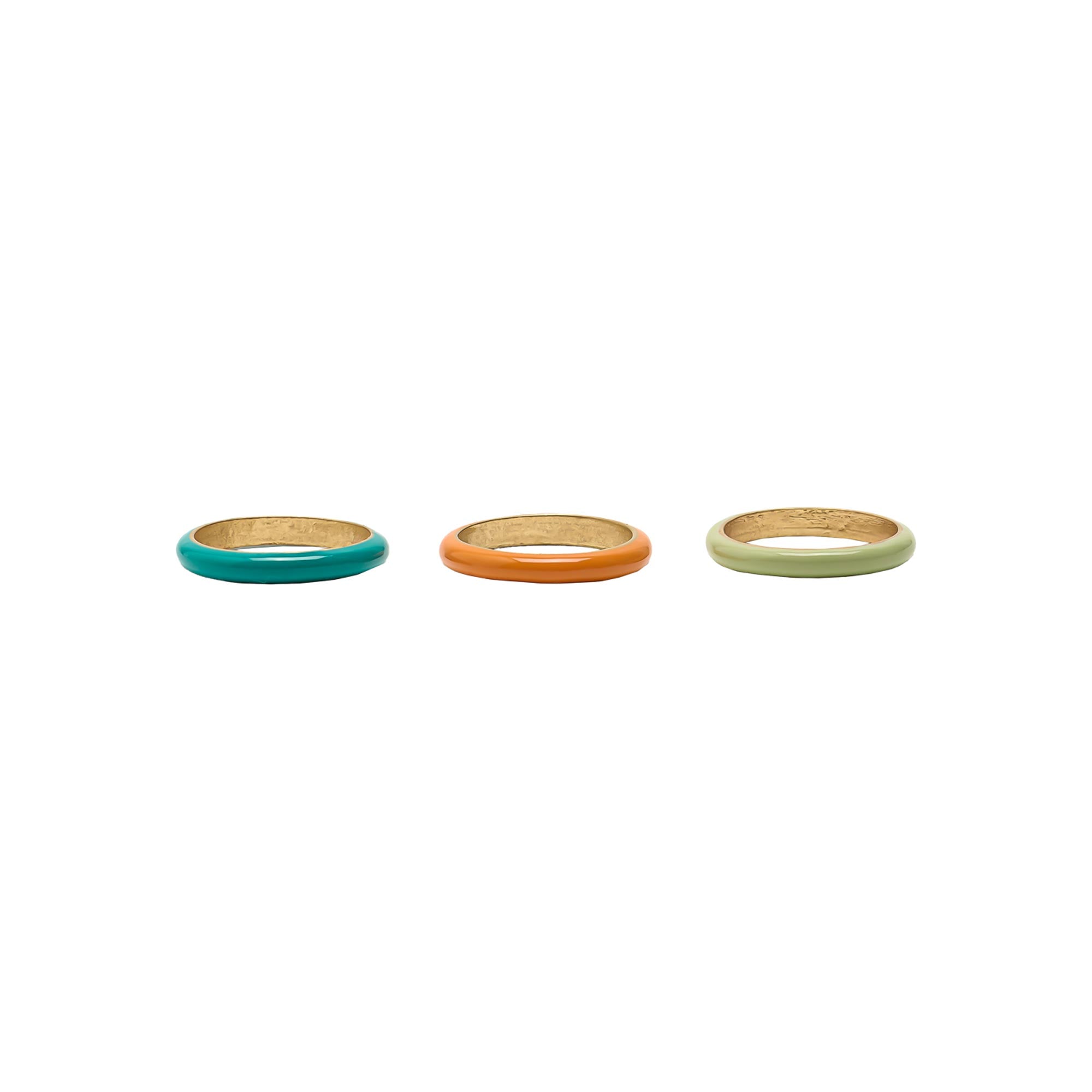 Set De Anillos Esmaltados